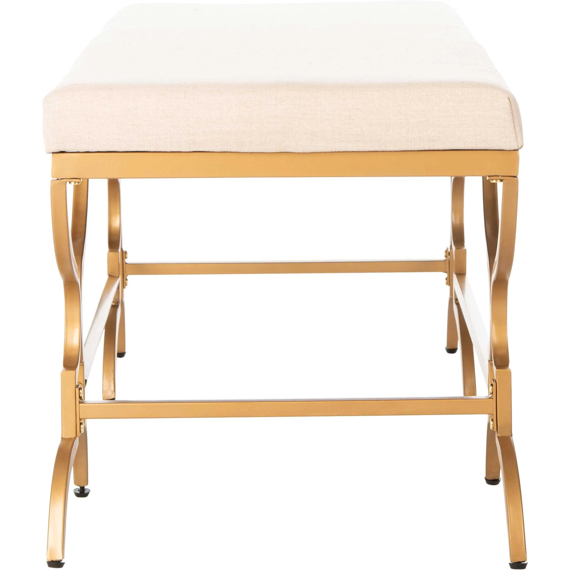 Jules Rectangular Bench Beige/Gold - Image 3