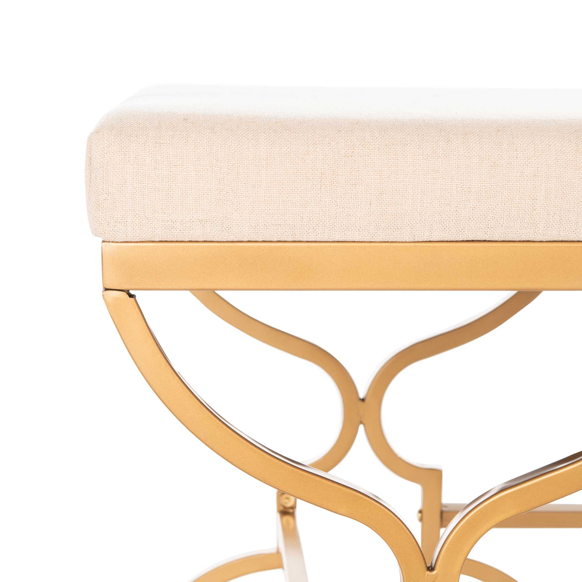 Jules Rectangular Bench Beige/Gold - Image 5