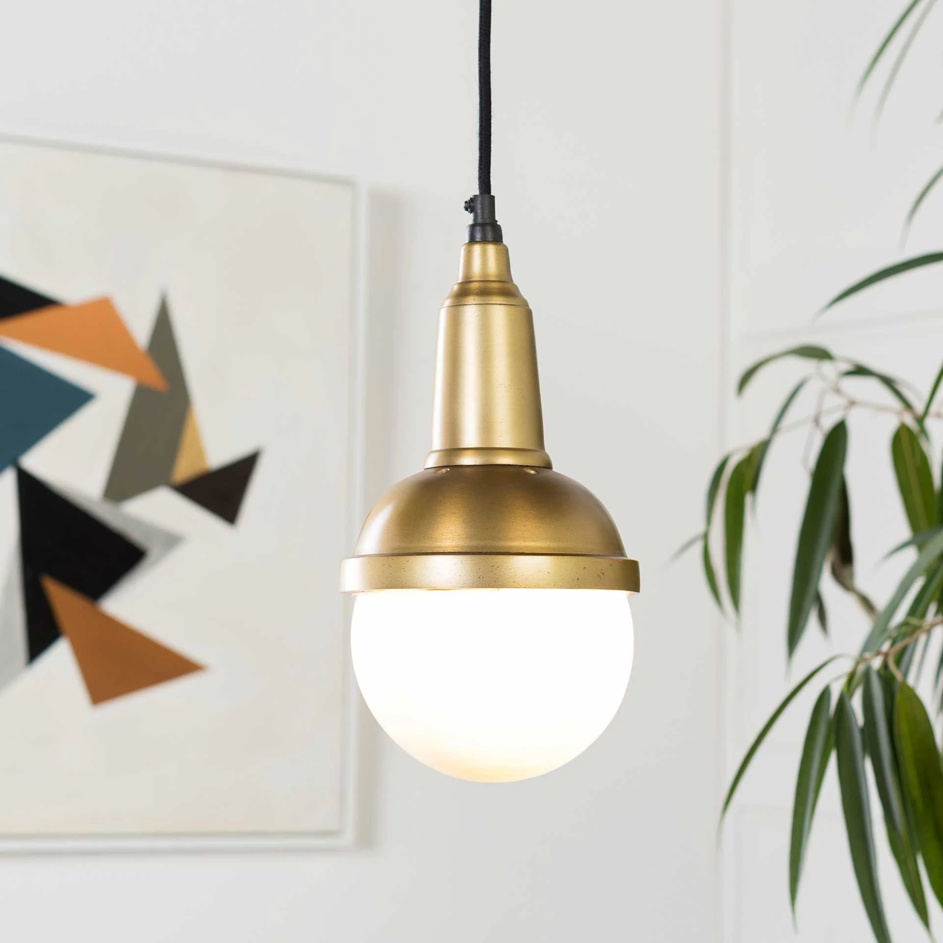 Julie Ceiling Lamp Brass/White - Image 3