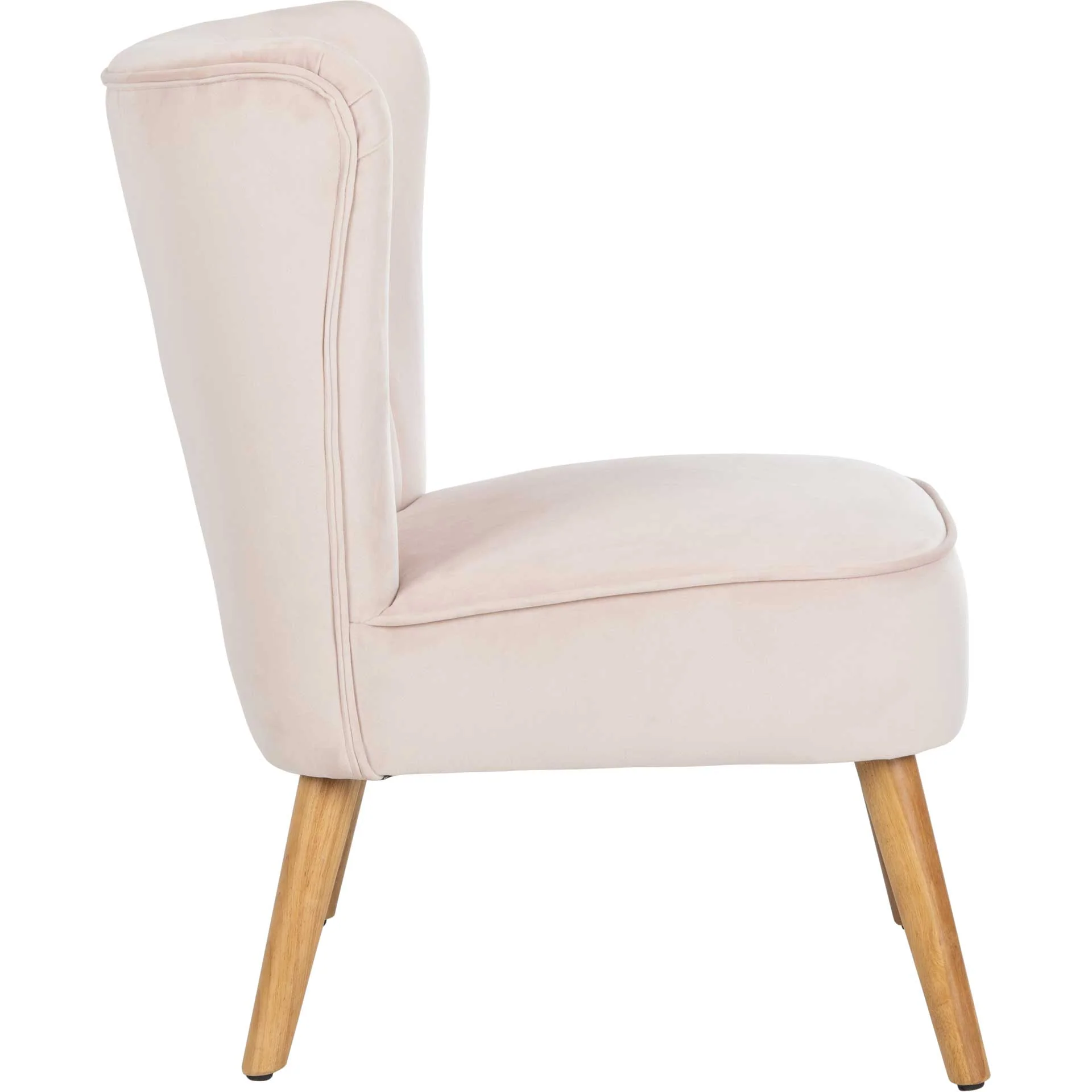 Juliet Mid Century Accent Chair Pale Pink/Natural - Image 3