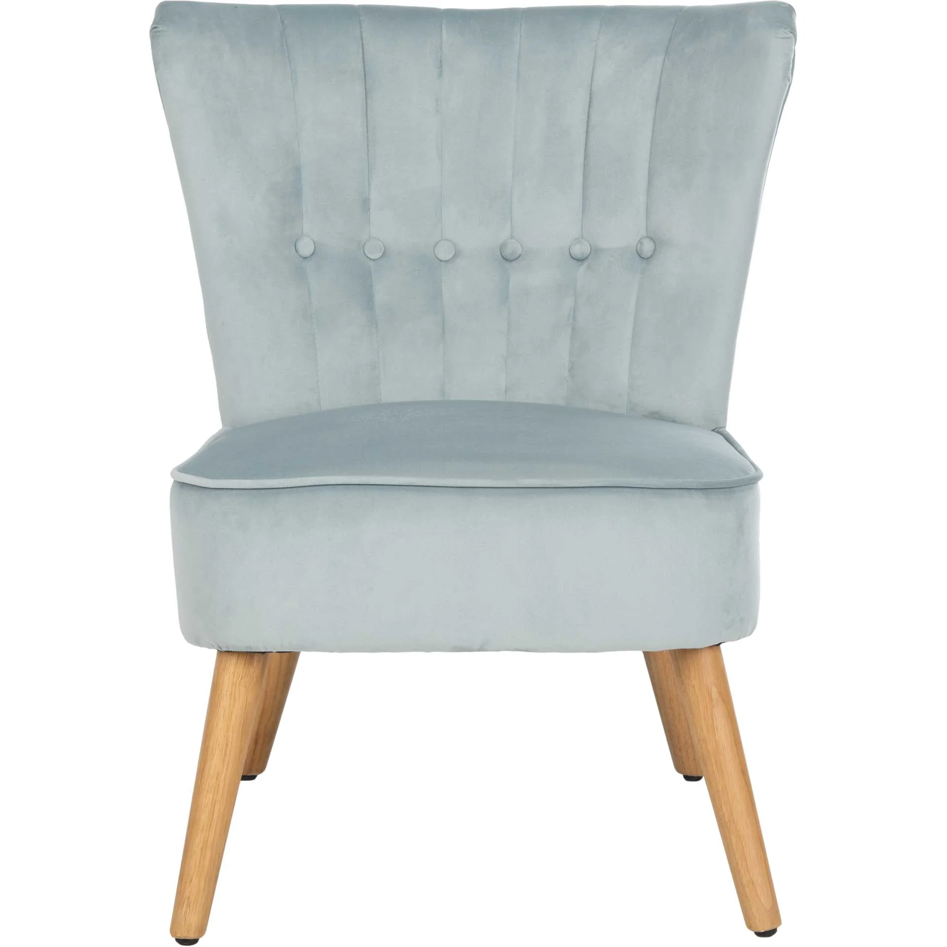 Juliet Mid Century Accent Chair Slate Blue/Natural - Image 2