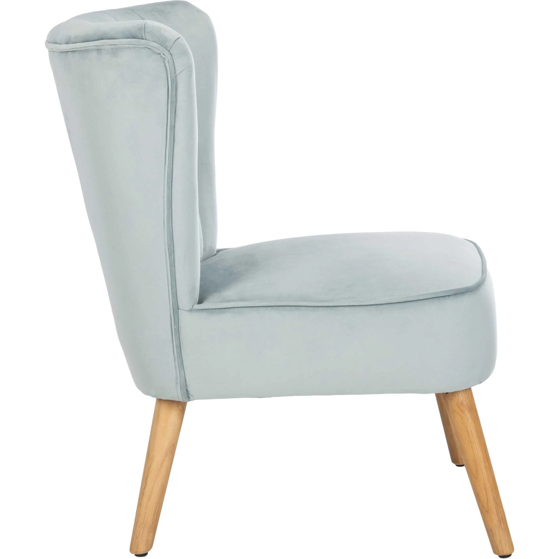 Juliet Mid Century Accent Chair Slate Blue/Natural - Image 3