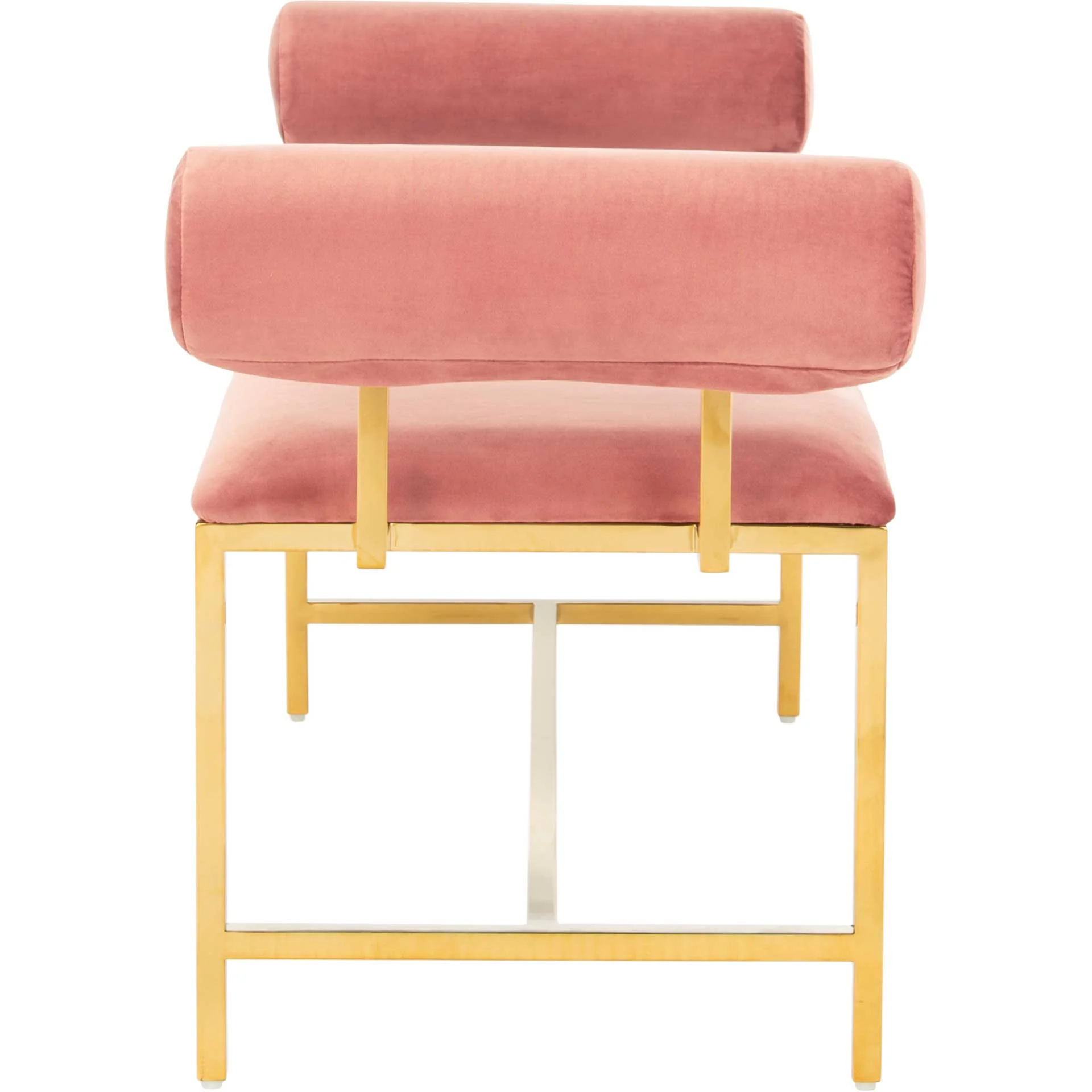 Julius Modern Bench Dusty Rose/Gold - Image 3