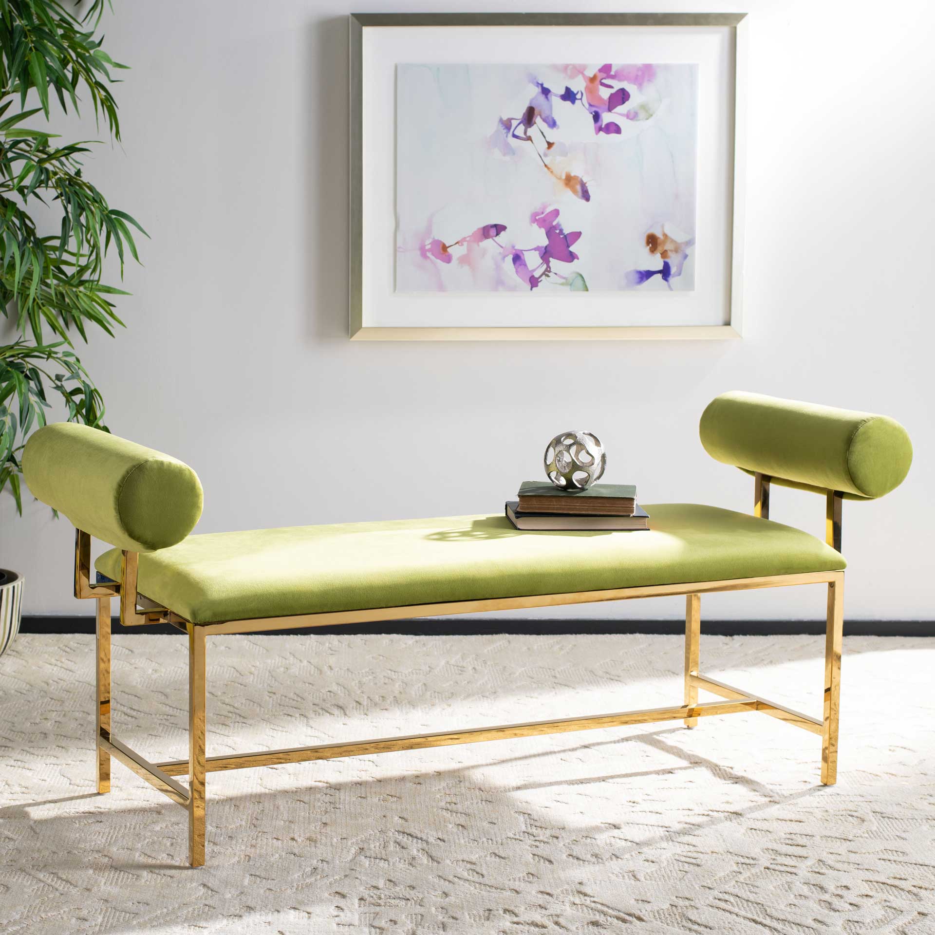 Julius Modern Bench Key Lime/Gold - Image 6