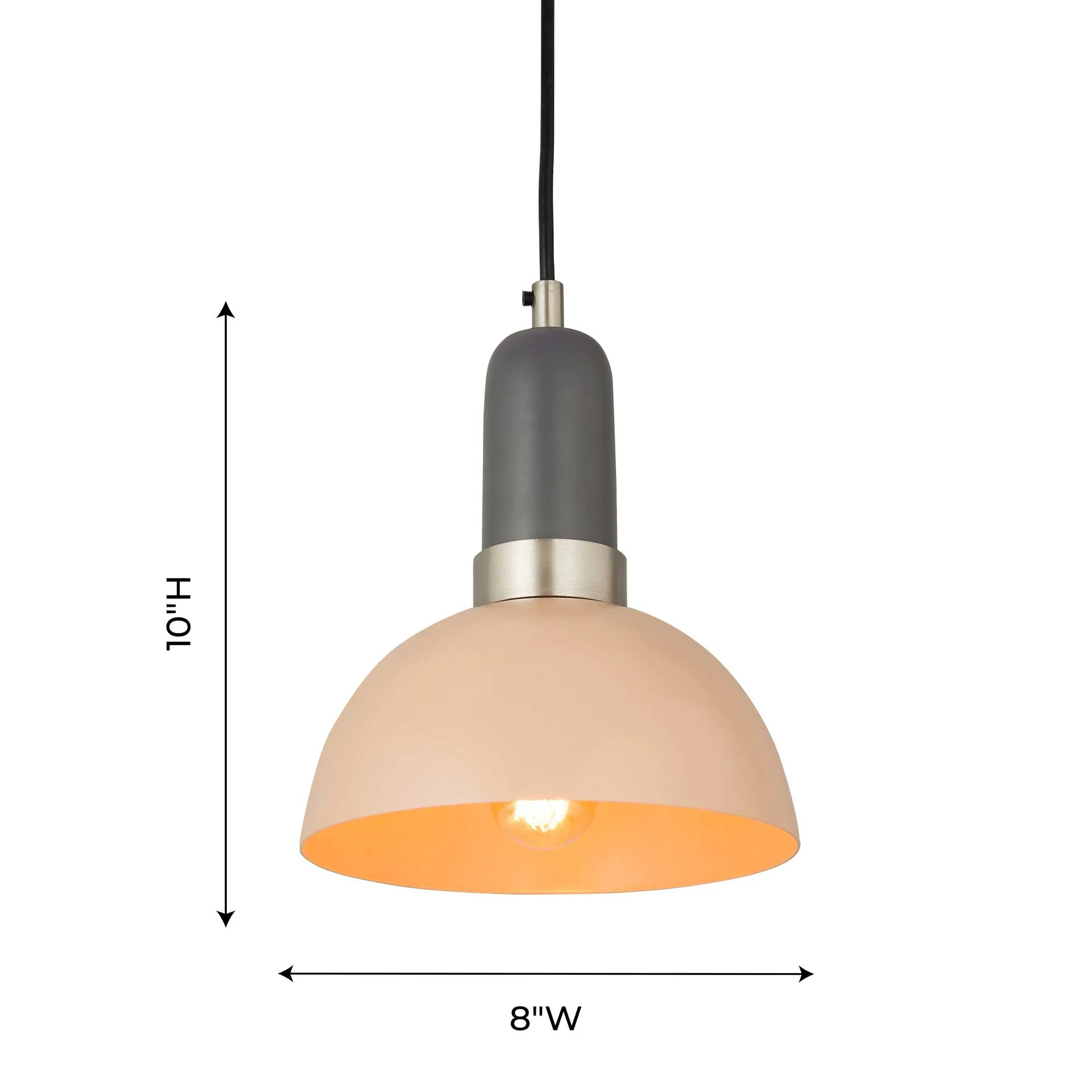 Jumbo Small Pendant Blush/Gray - Image 6