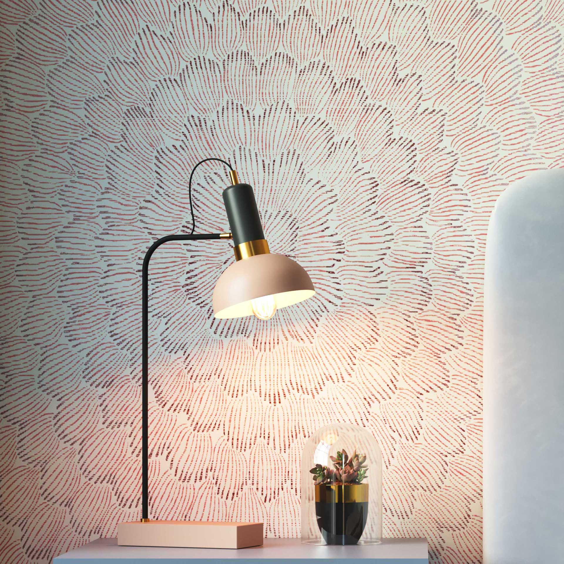Jumbo Table Lamp Blush/Gray - Image 7