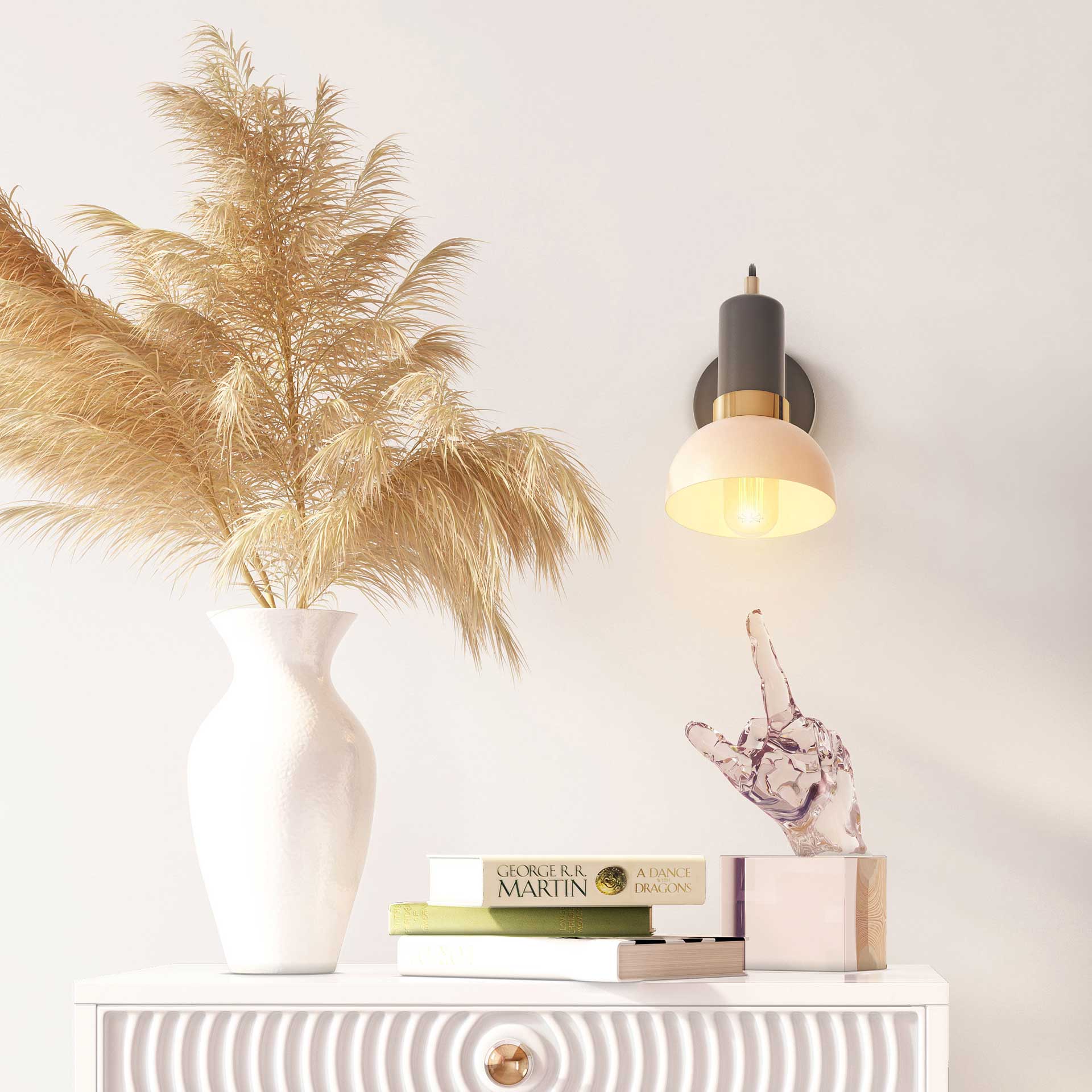 Jumbo Wall Sconce Blush/Gray - Image 7