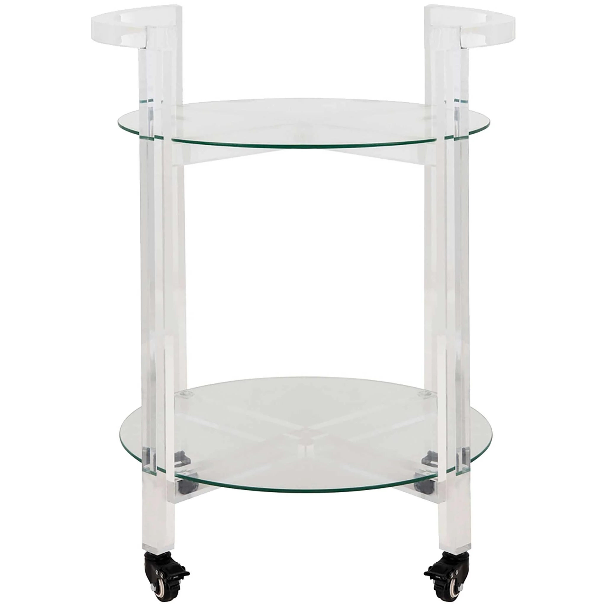 June 2 Tier Acrylic Bar Cart Clear - Image 2