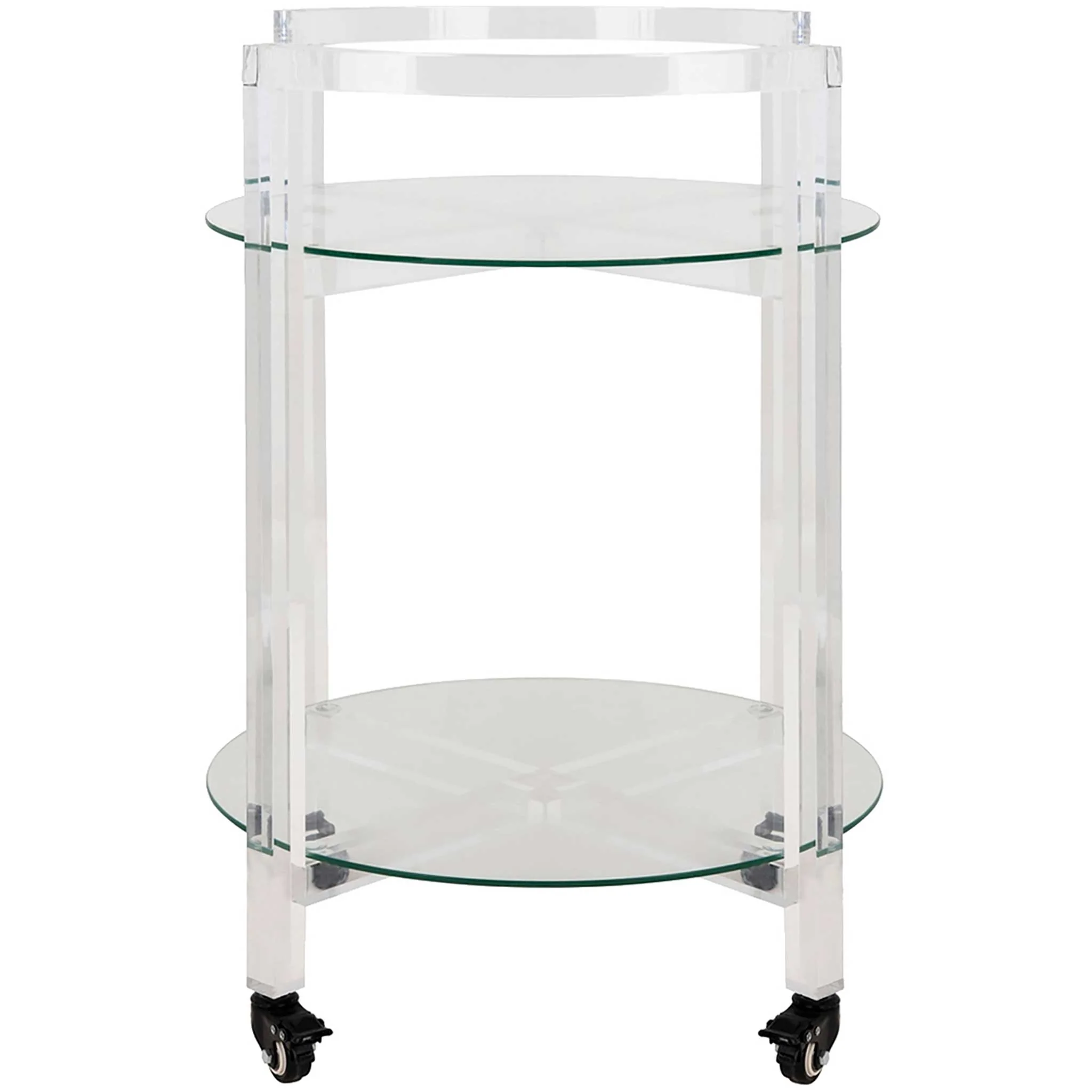 June 2 Tier Acrylic Bar Cart Clear - Image 3