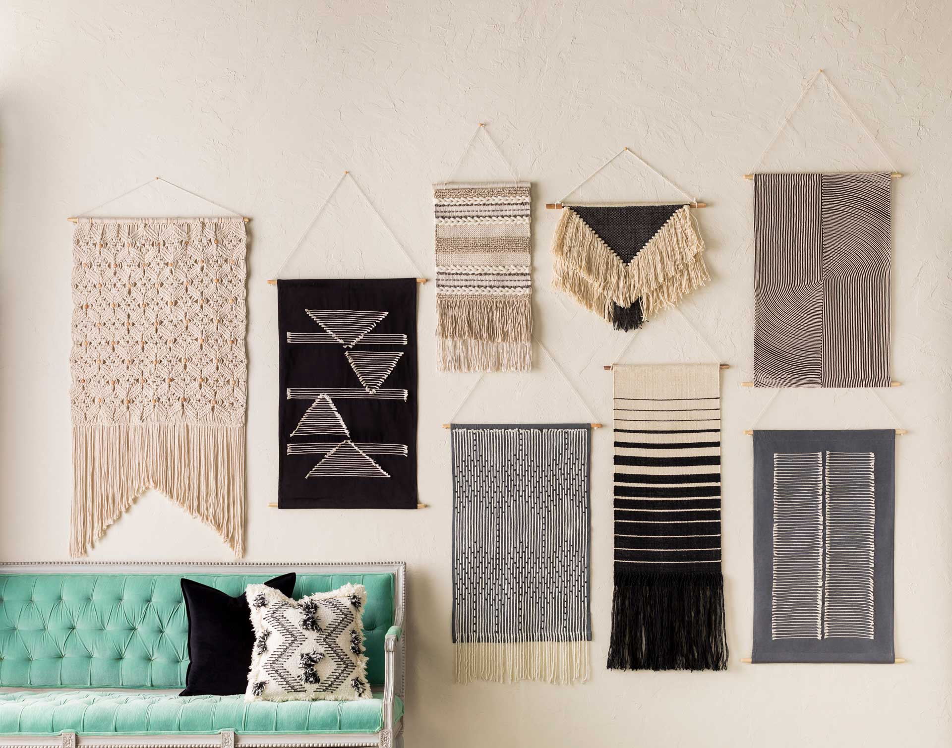 Kailani Wall Hanging Black/Cream - Image 2