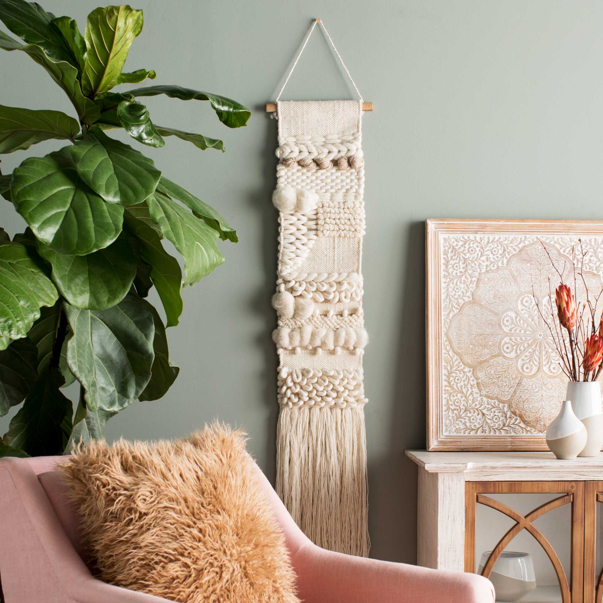 Kailani Wall Hanging Cream/Wheat - Image 3