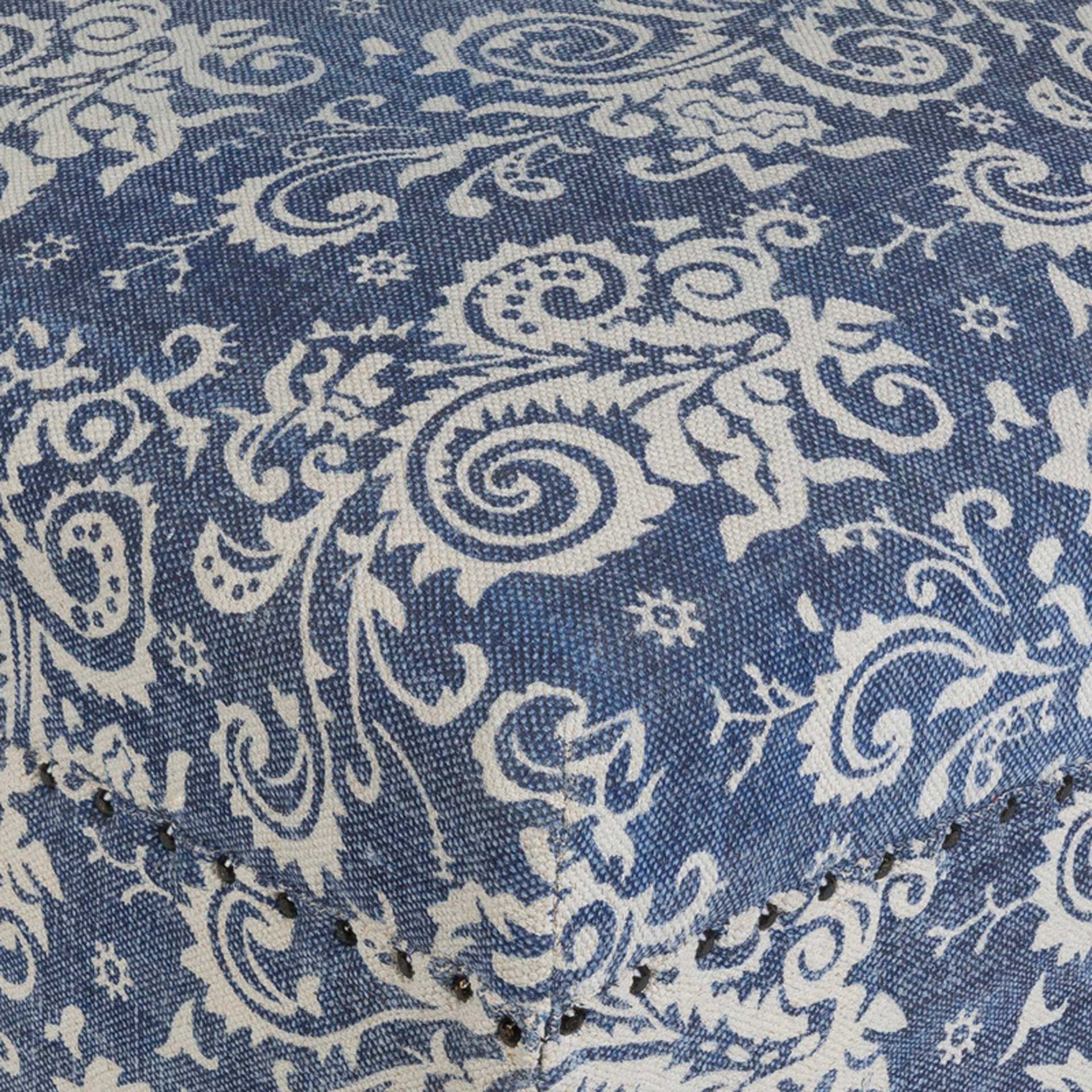 Kailey Ottoman Navy/White - Image 2