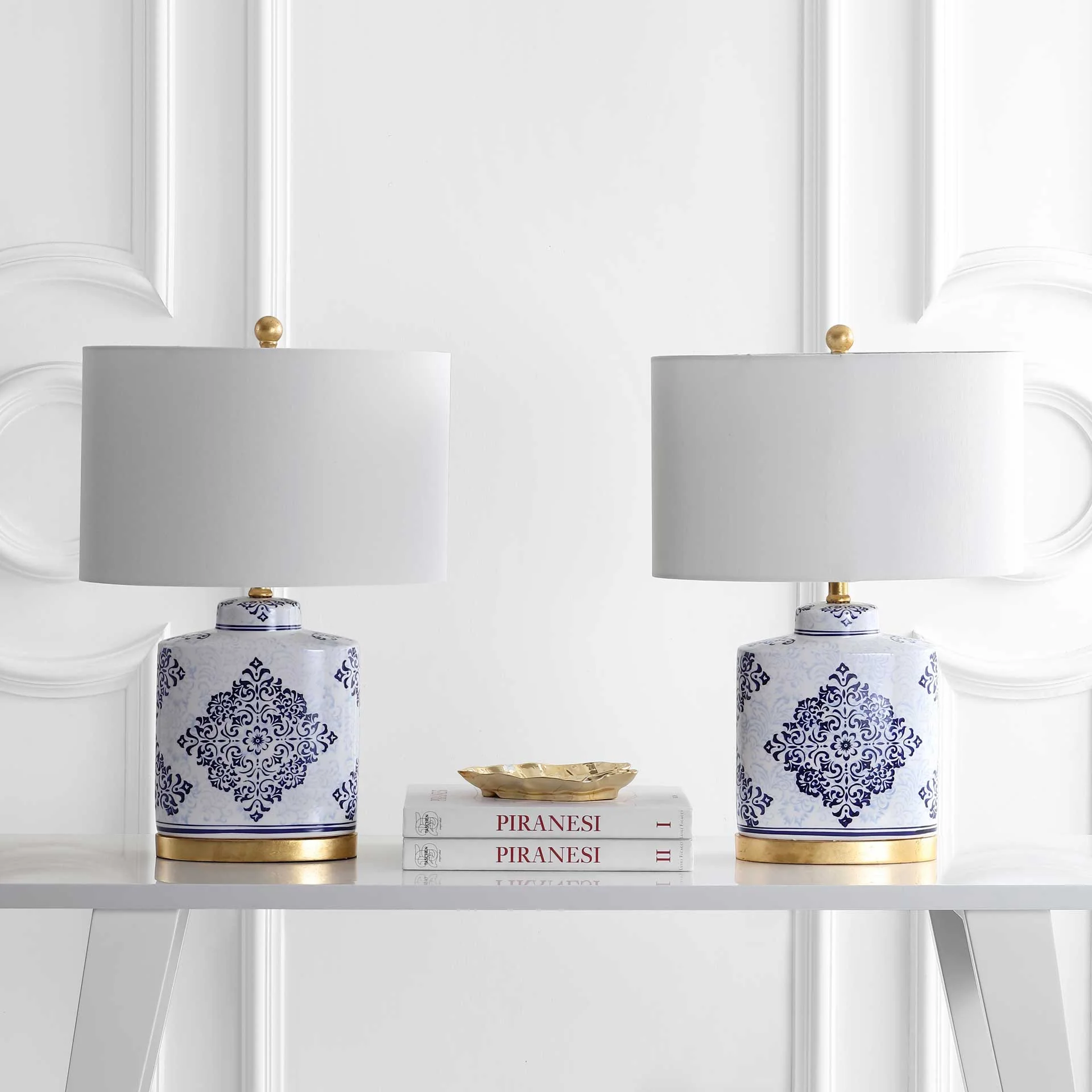 Kailey Table Lamp Blue/White (Set of 2) - Image 3