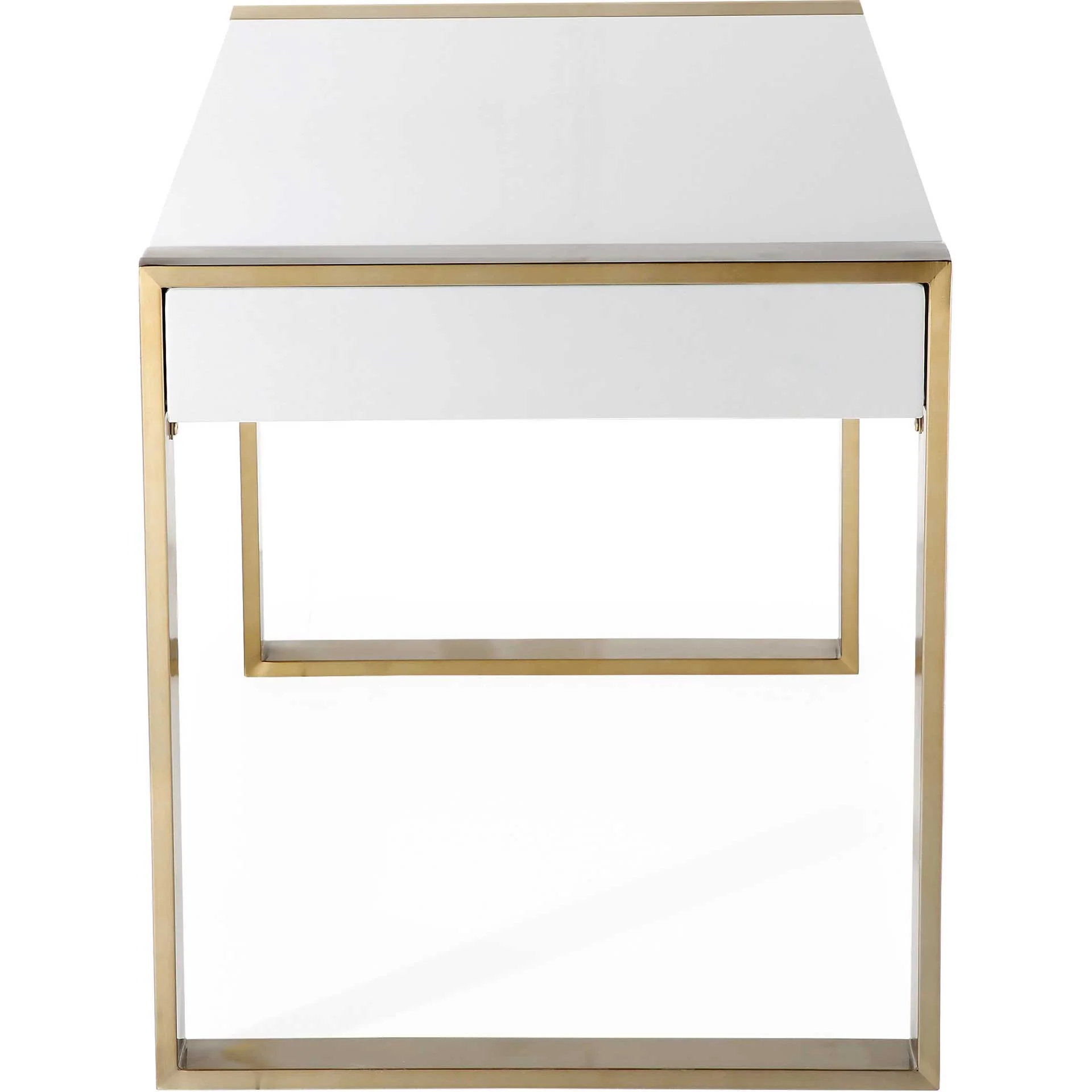 Kaira Writing Desk Gold/White - Image 4