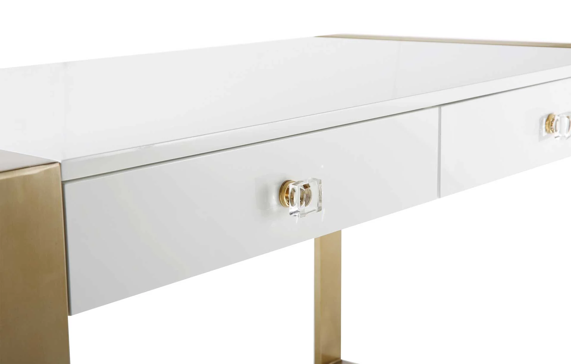 Kaira Writing Desk Gold/White - Image 7