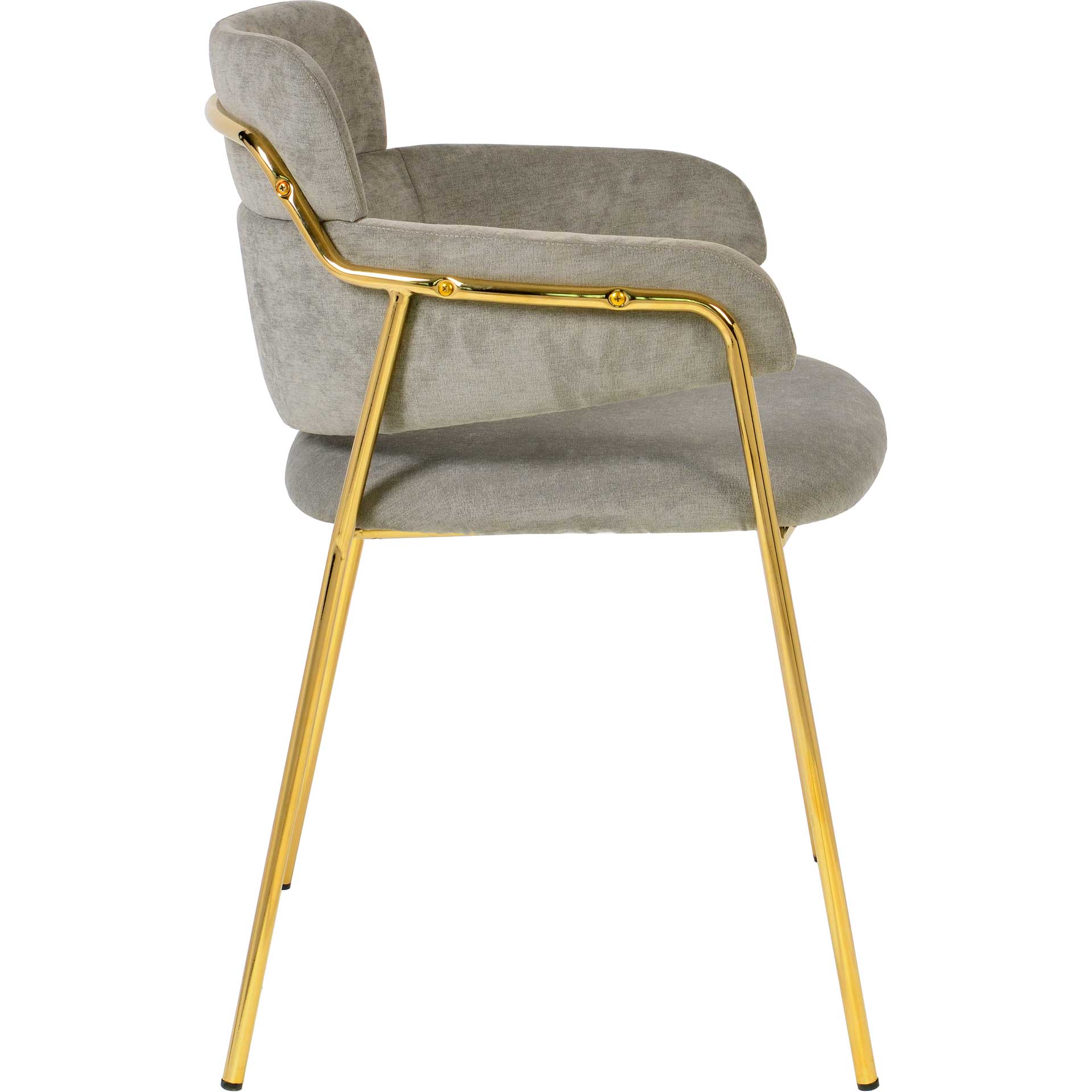 Kairo Velvet Chair Gray (Set of 2) - Image 4
