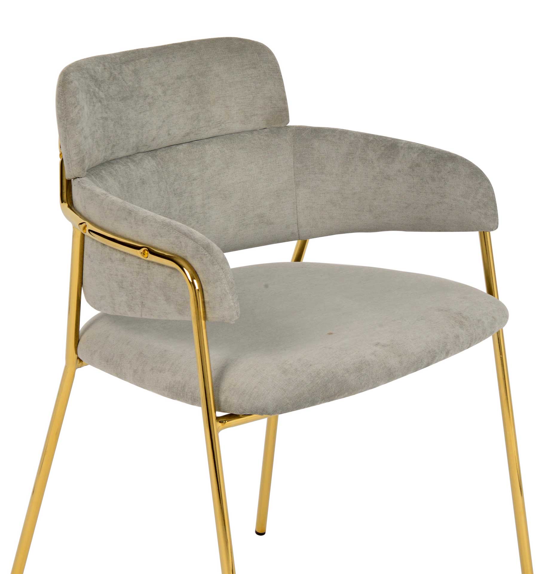 Kairo Velvet Chair Gray (Set of 2) - Image 6