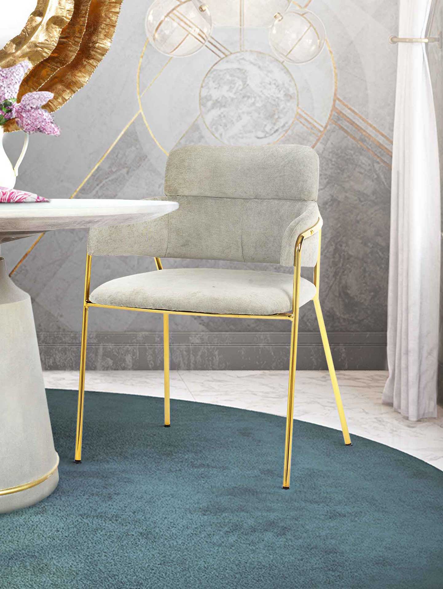 Kairo Velvet Chair Gray (Set of 2) - Image 9
