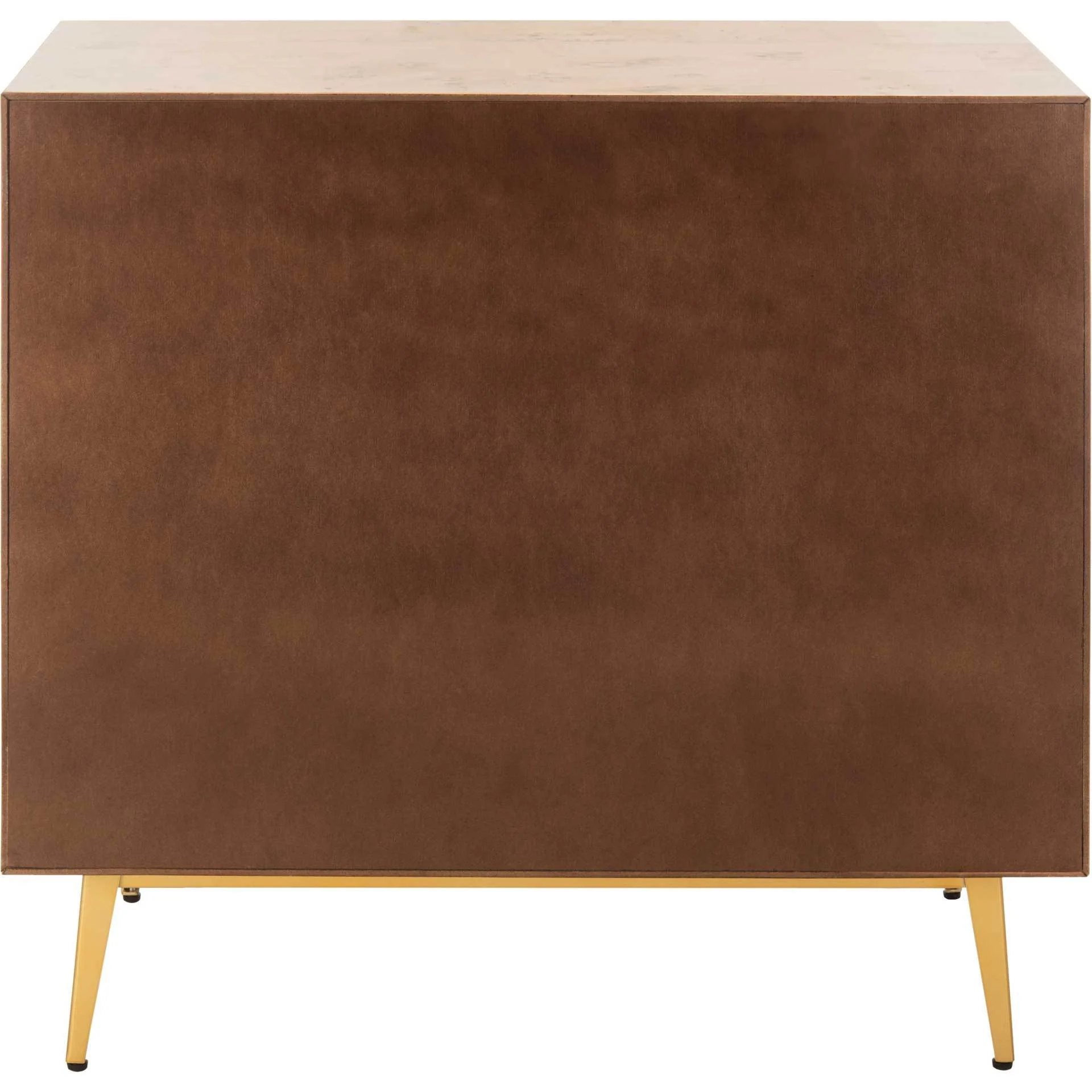 Kaiya 3 Drawer Chest Natural/Gold - Image 4