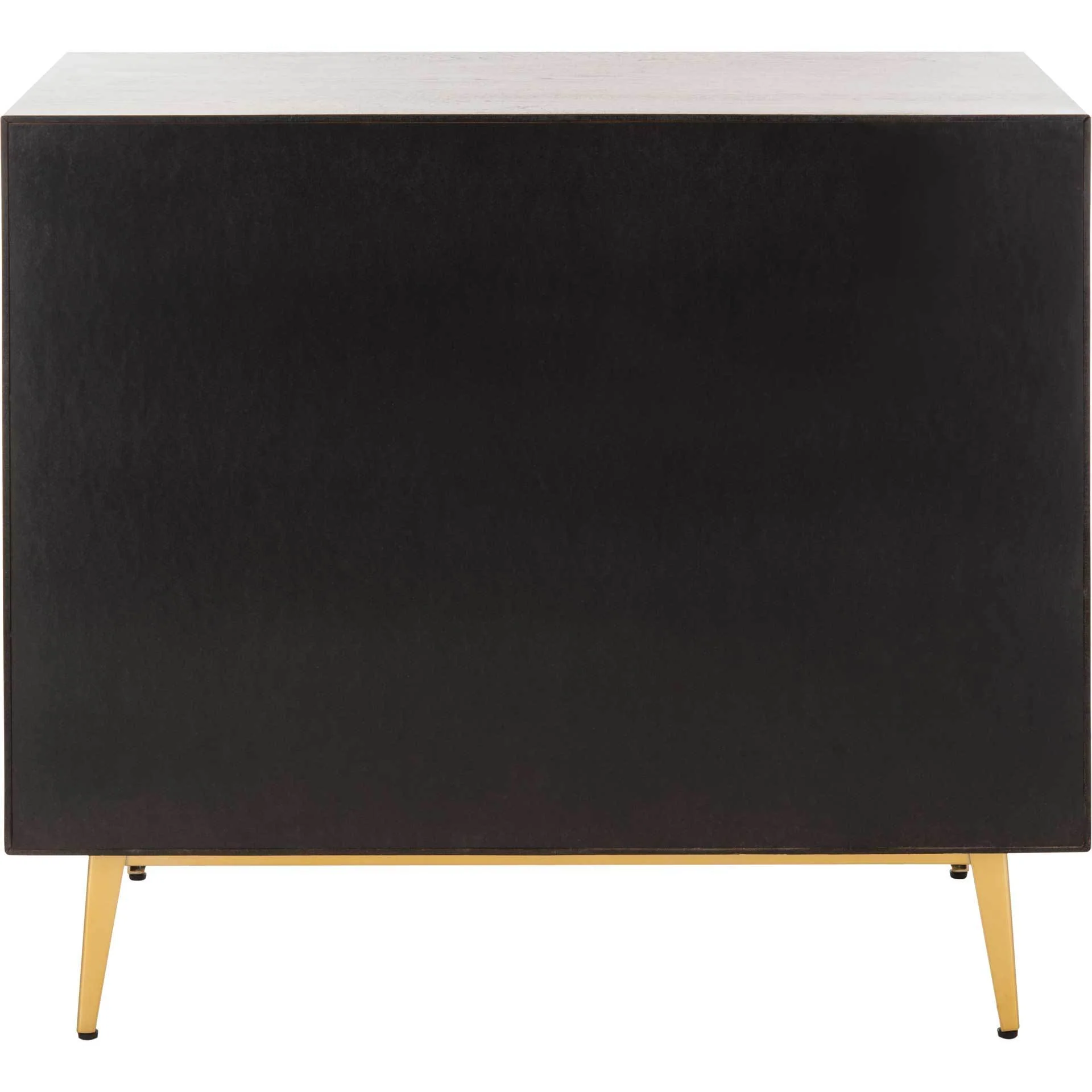 Kaiya 3 Drawer Chest Walnut/Gold - Image 4