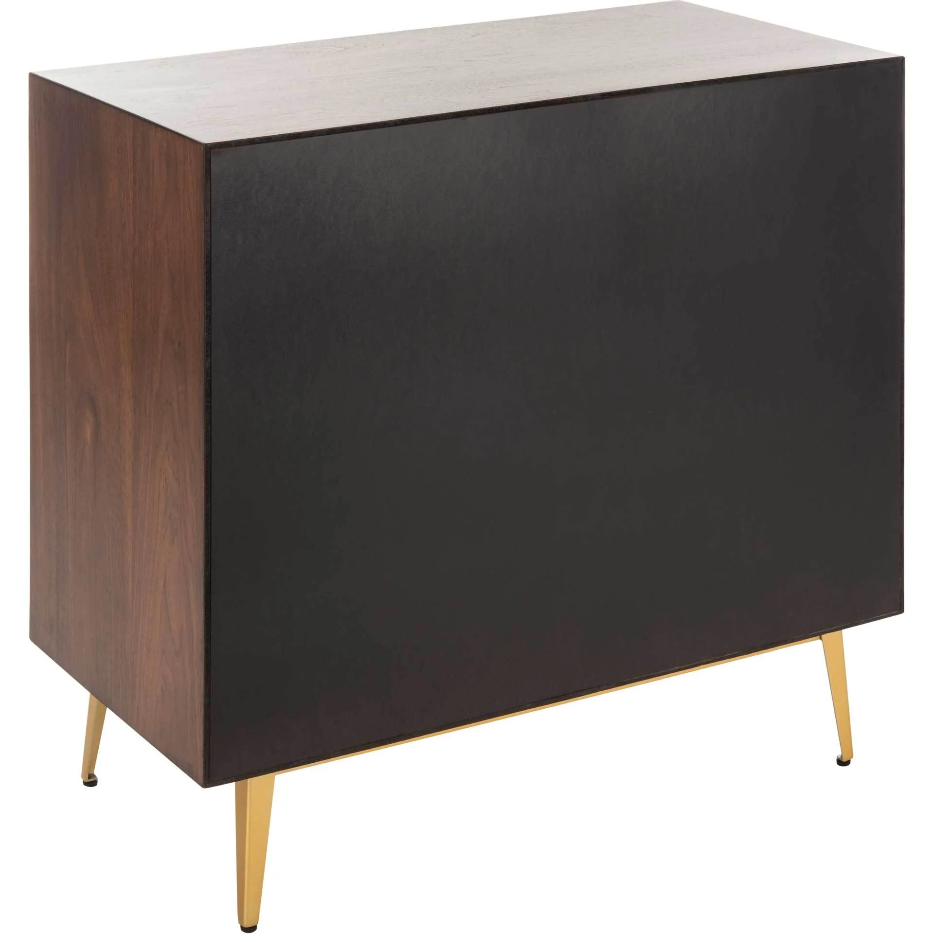 Kaiya 3 Drawer Chest Walnut/Gold - Image 5