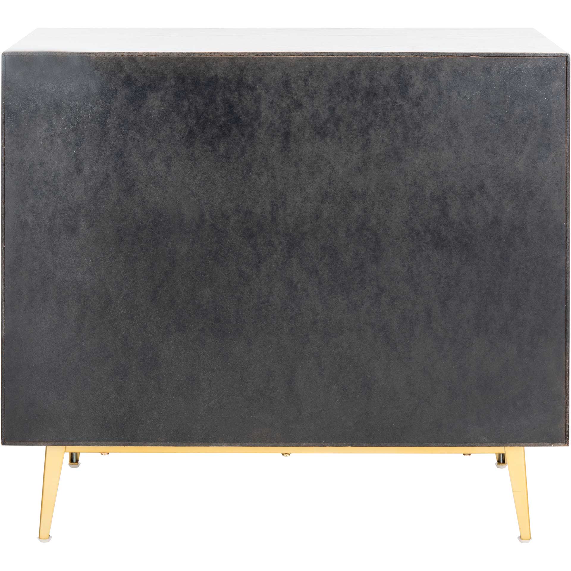 Kaiya 3 Drawer Chest White Wash/Gold - Image 4