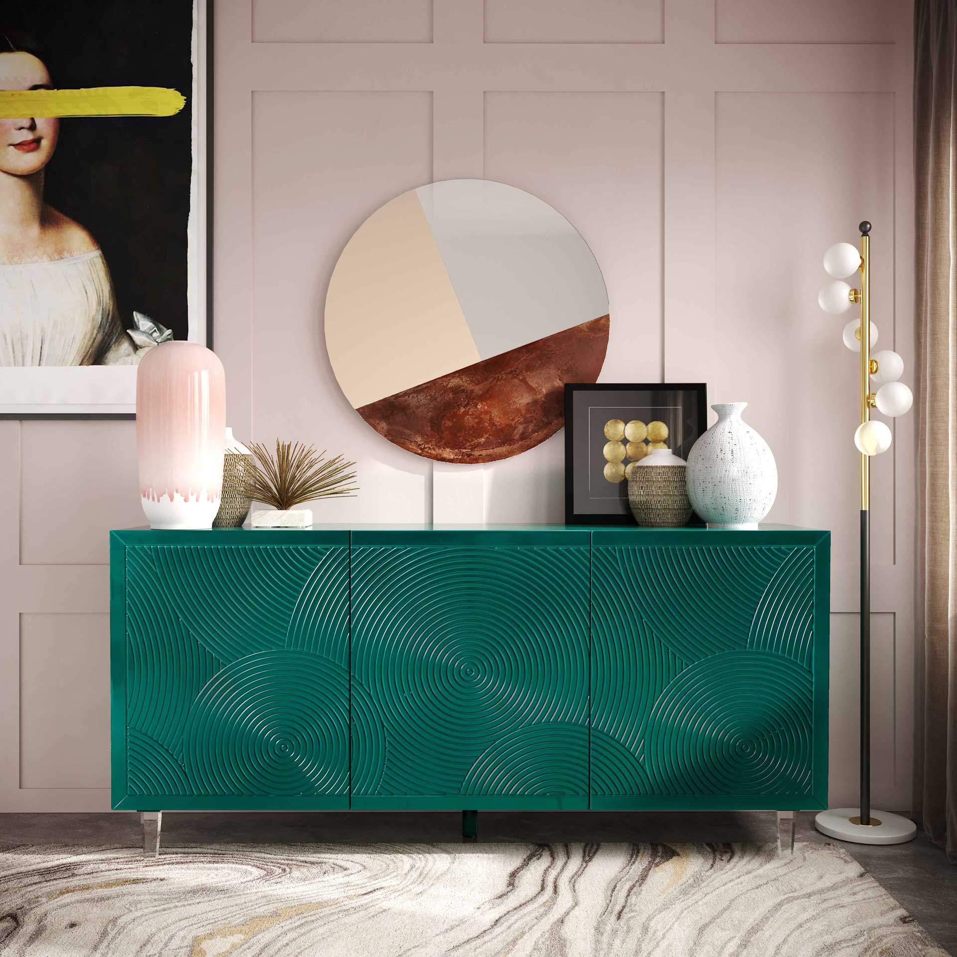 Kaiya Lacquer Buffet Green - Image 9