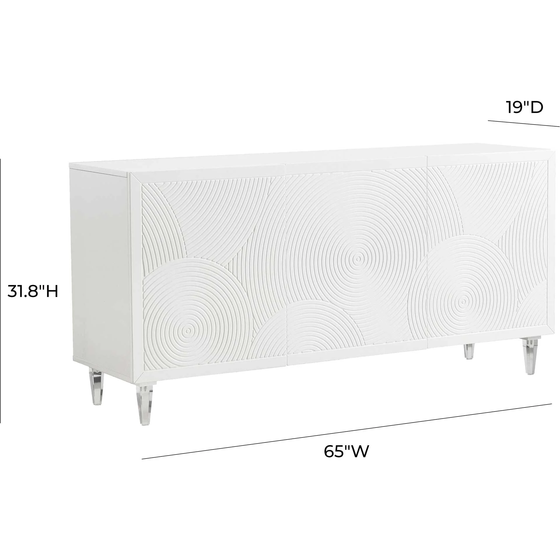 Kaiya Lacquer Buffet White - Image 8