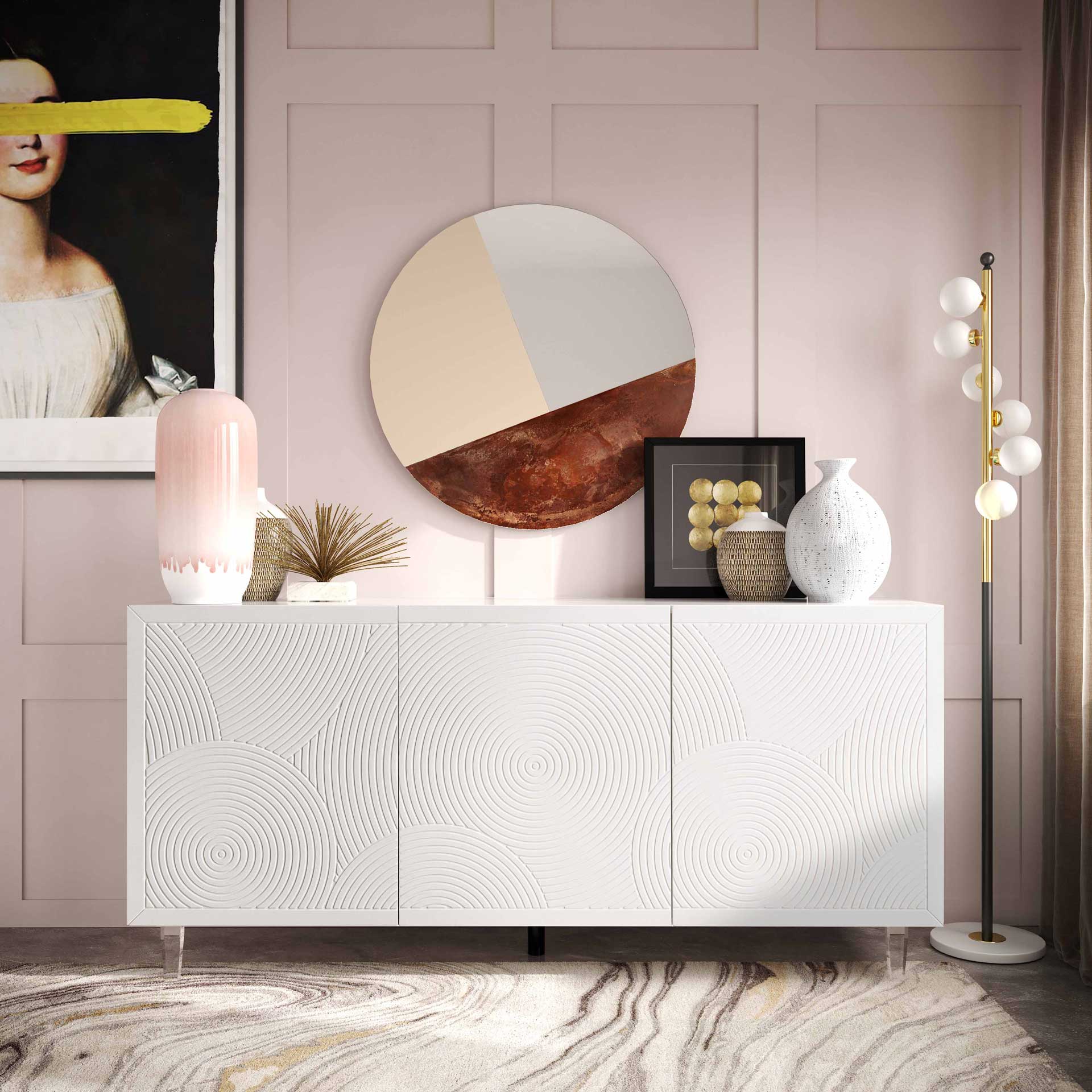 Kaiya Lacquer Buffet White - Image 9