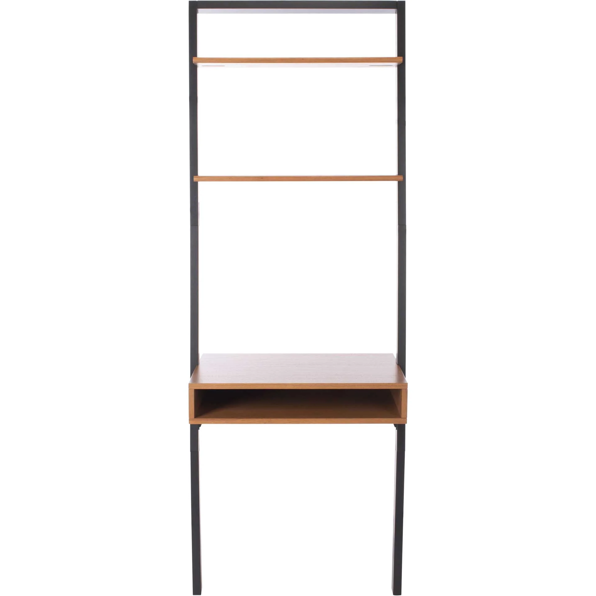 Kalani 2 Shelf Leaning Desk Natural/Charcoal - Image 2