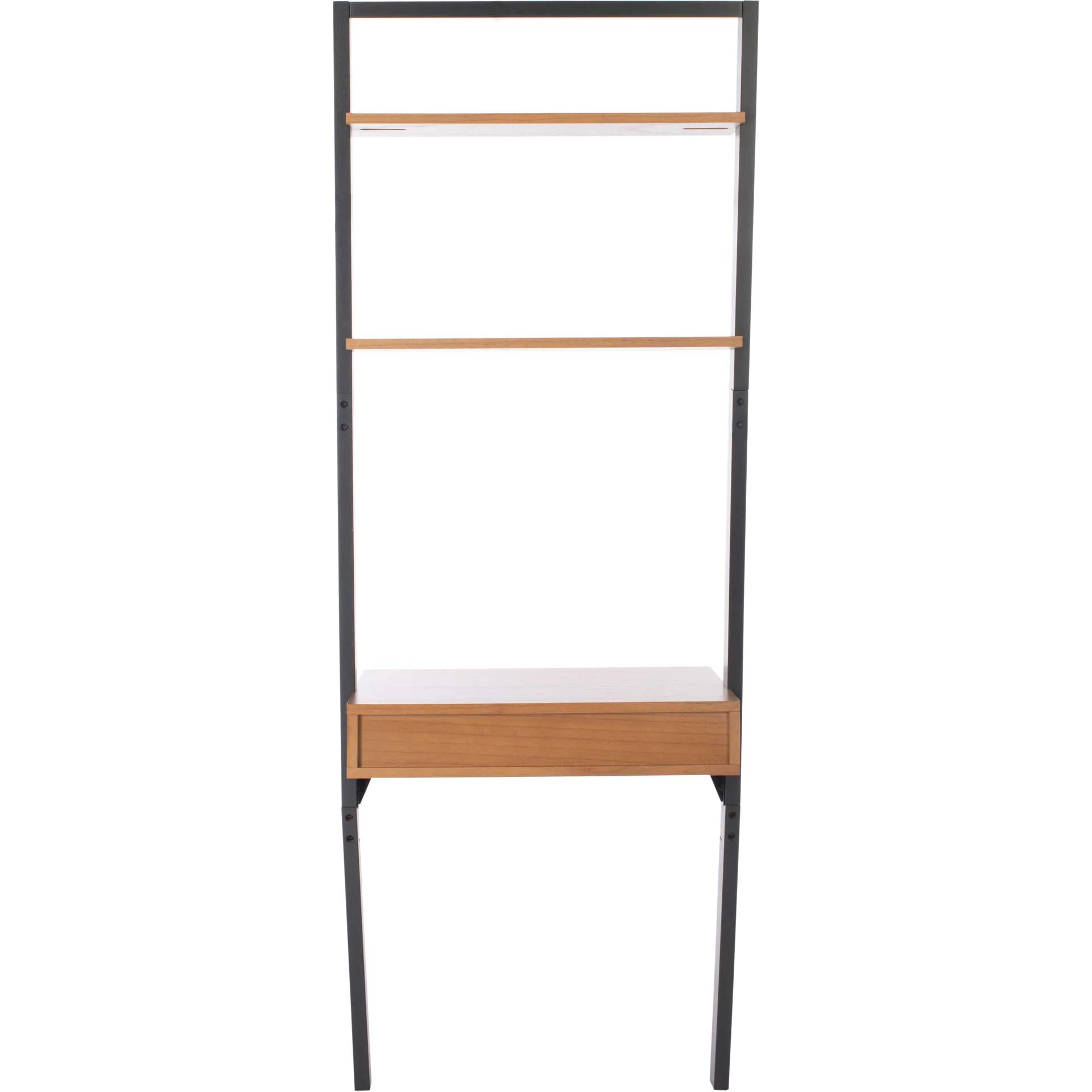 Kalani 2 Shelf Leaning Desk Natural/Charcoal - Image 4