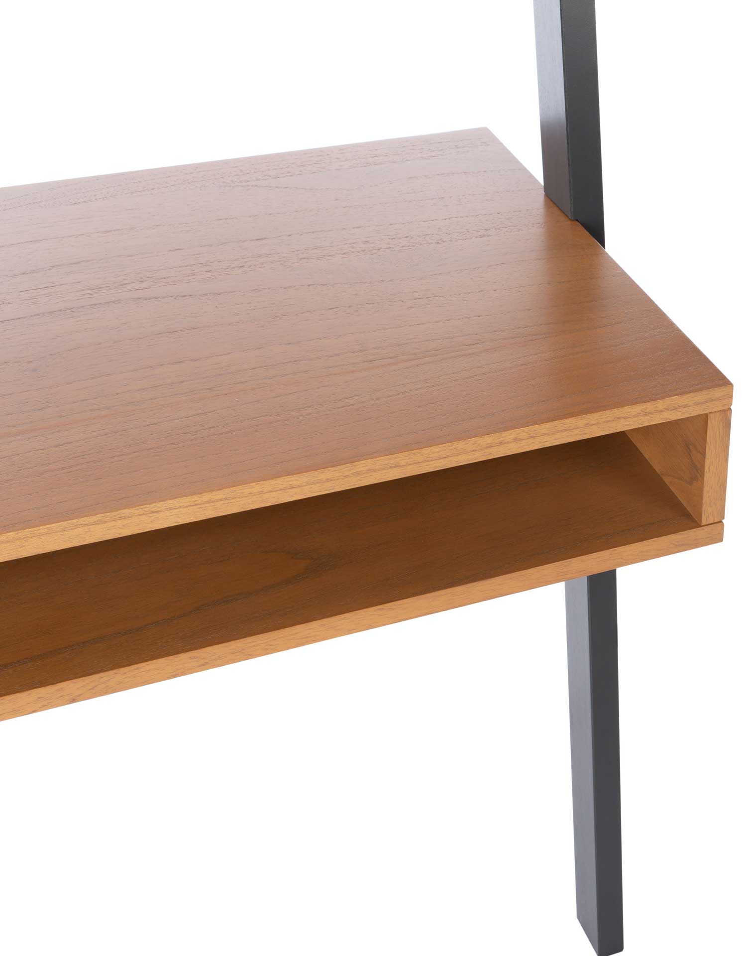 Kalani 2 Shelf Leaning Desk Natural/Charcoal - Image 6