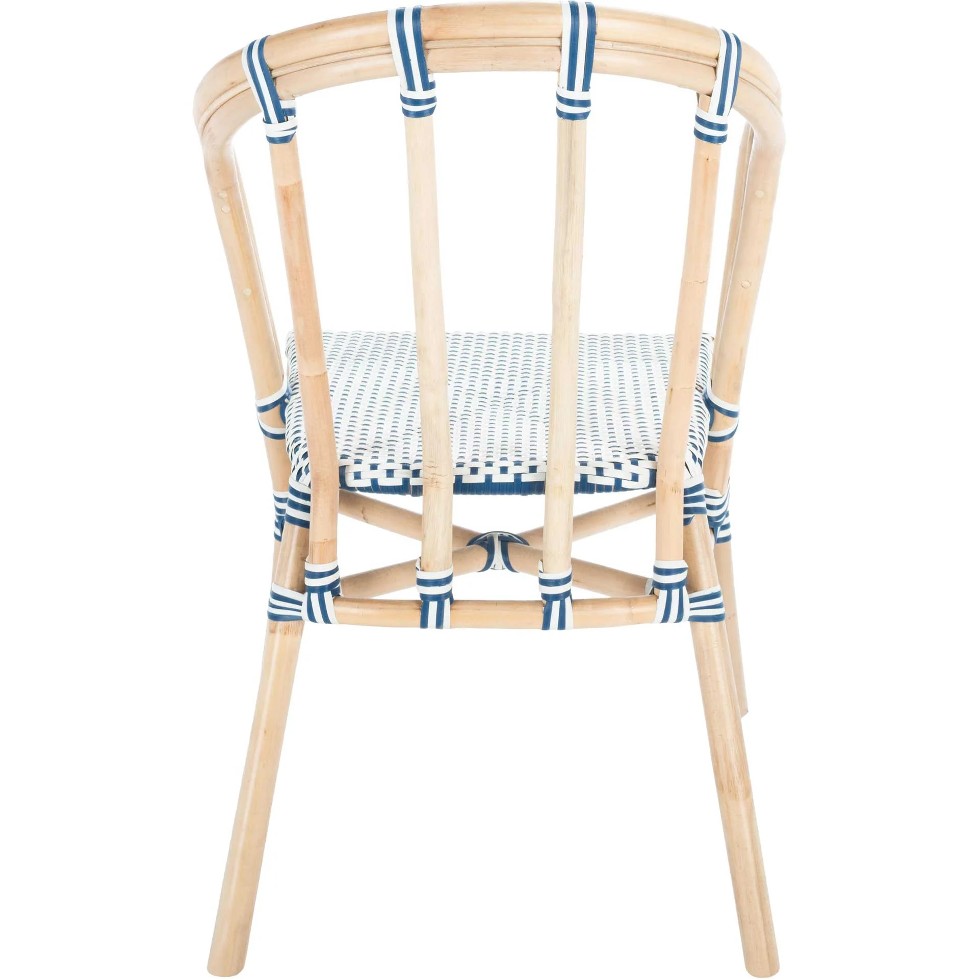 Kalel Rattan Dining Chair Natural/White/Blue (Set of 2) - Image 4