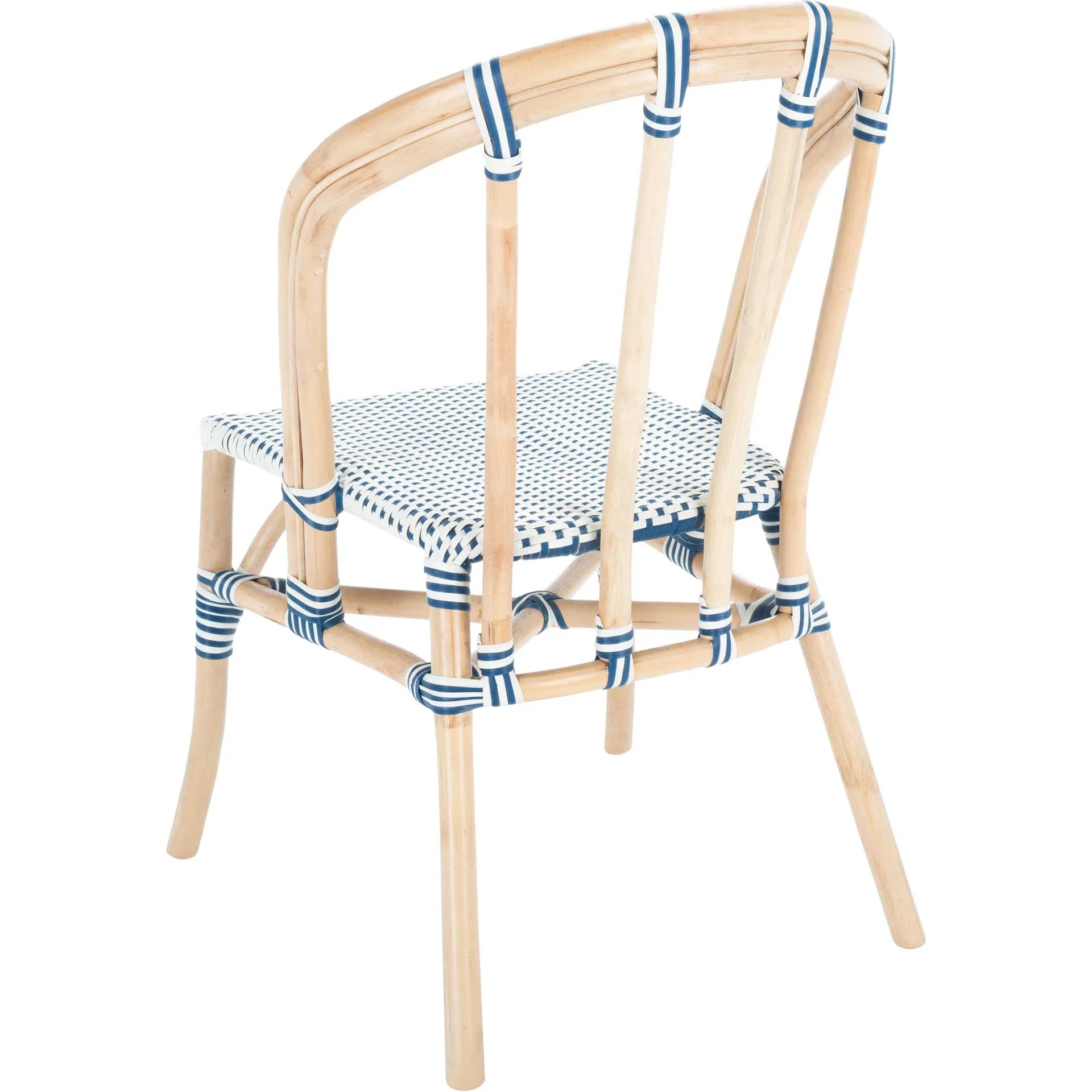 Kalel Rattan Dining Chair Natural/White/Blue (Set of 2) - Image 5