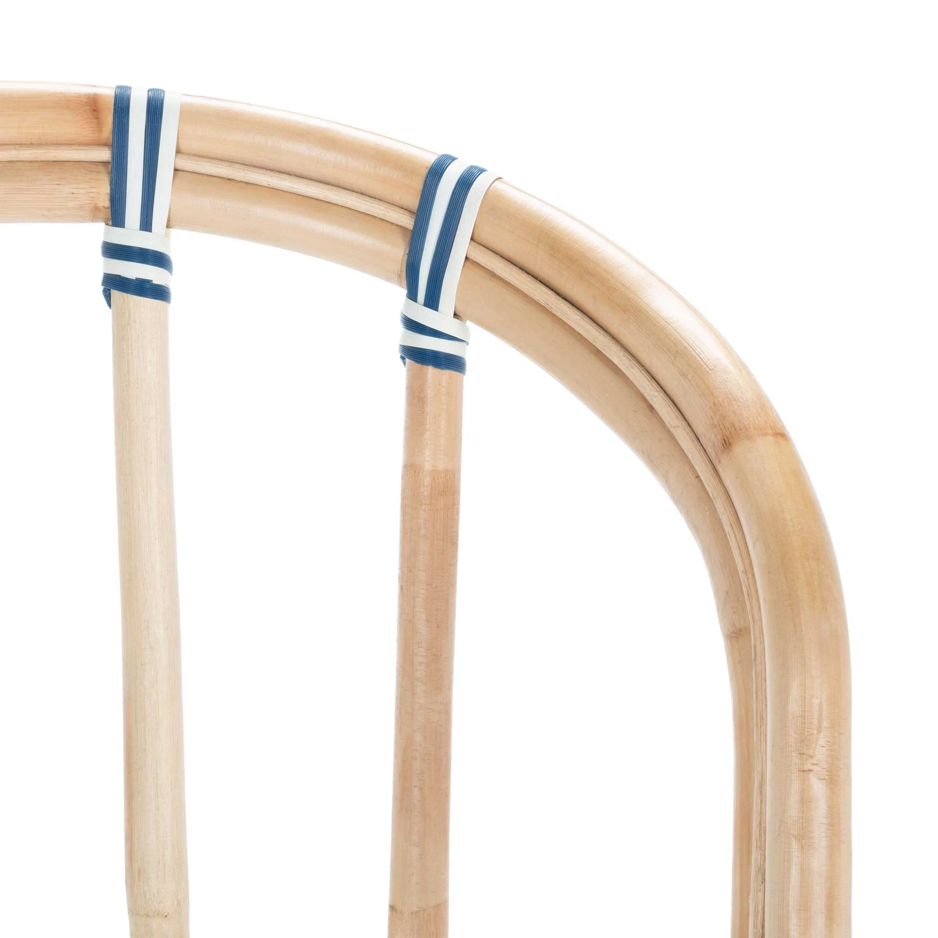Kalel Rattan Dining Chair Natural/White/Blue (Set of 2) - Image 6