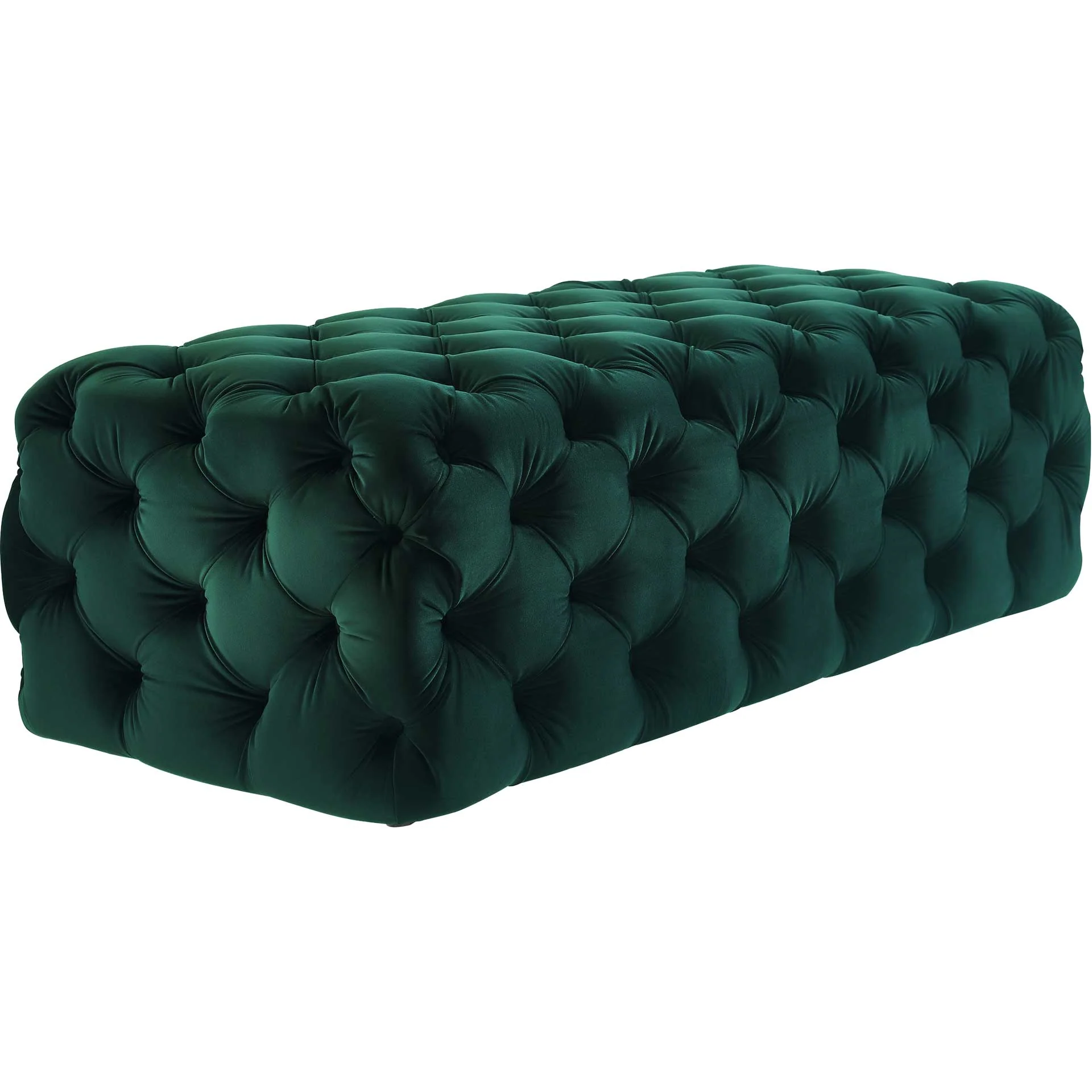 Kalel Velvet Ottoman Green - Image 2