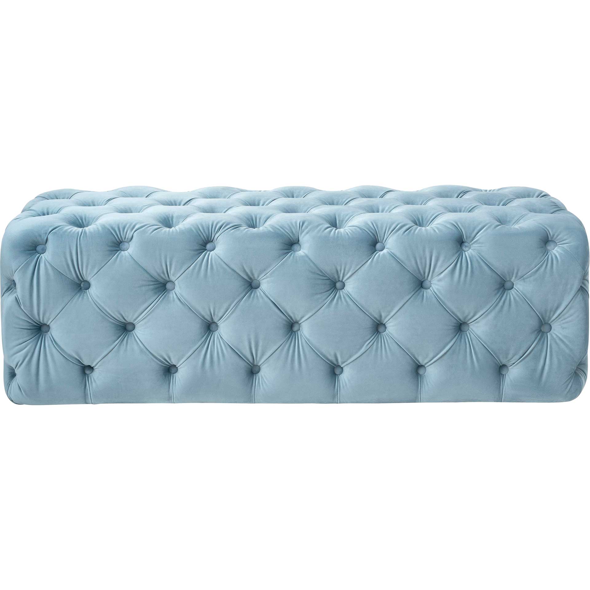 Kalel Velvet Ottoman Sea Blue - Image 2
