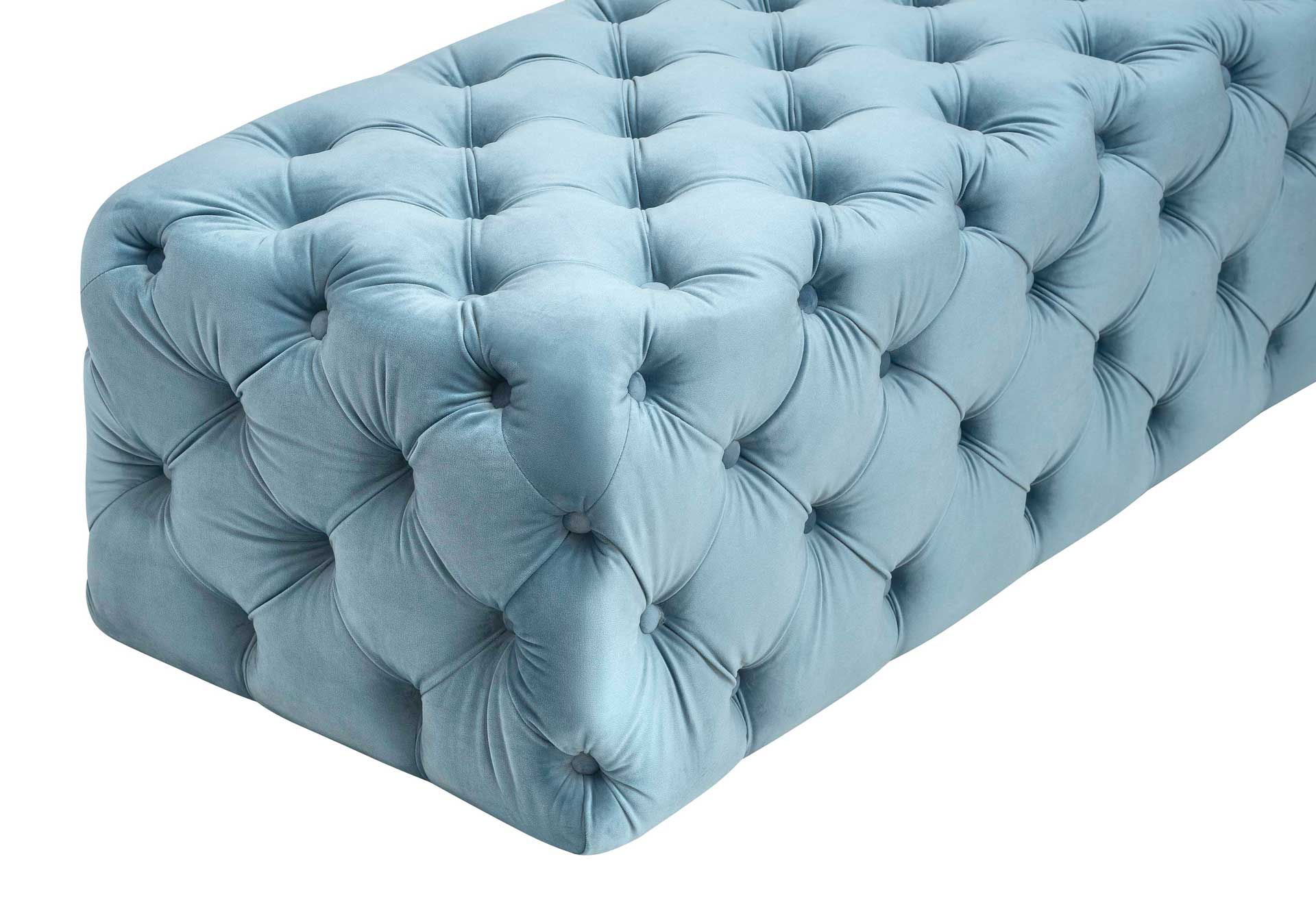 Kalel Velvet Ottoman Sea Blue - Image 4
