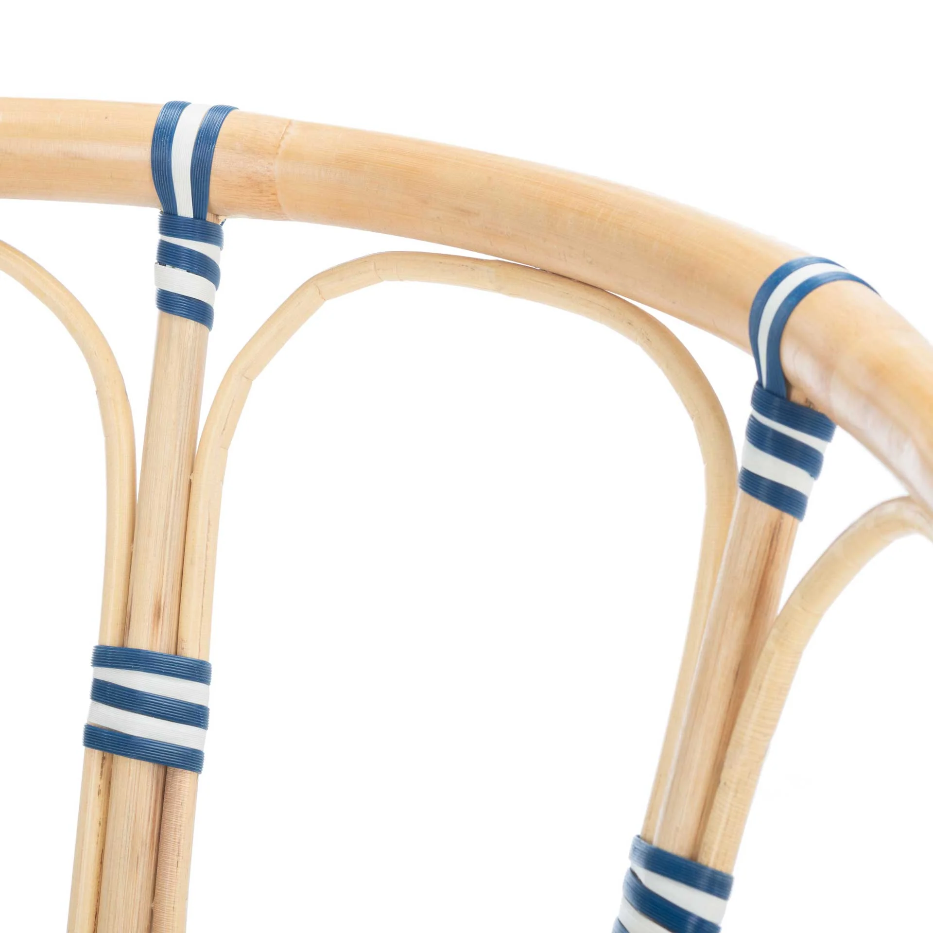 Kaleo Rattan Dining Chair Natural/White/Blue (Set of 2) - Image 6