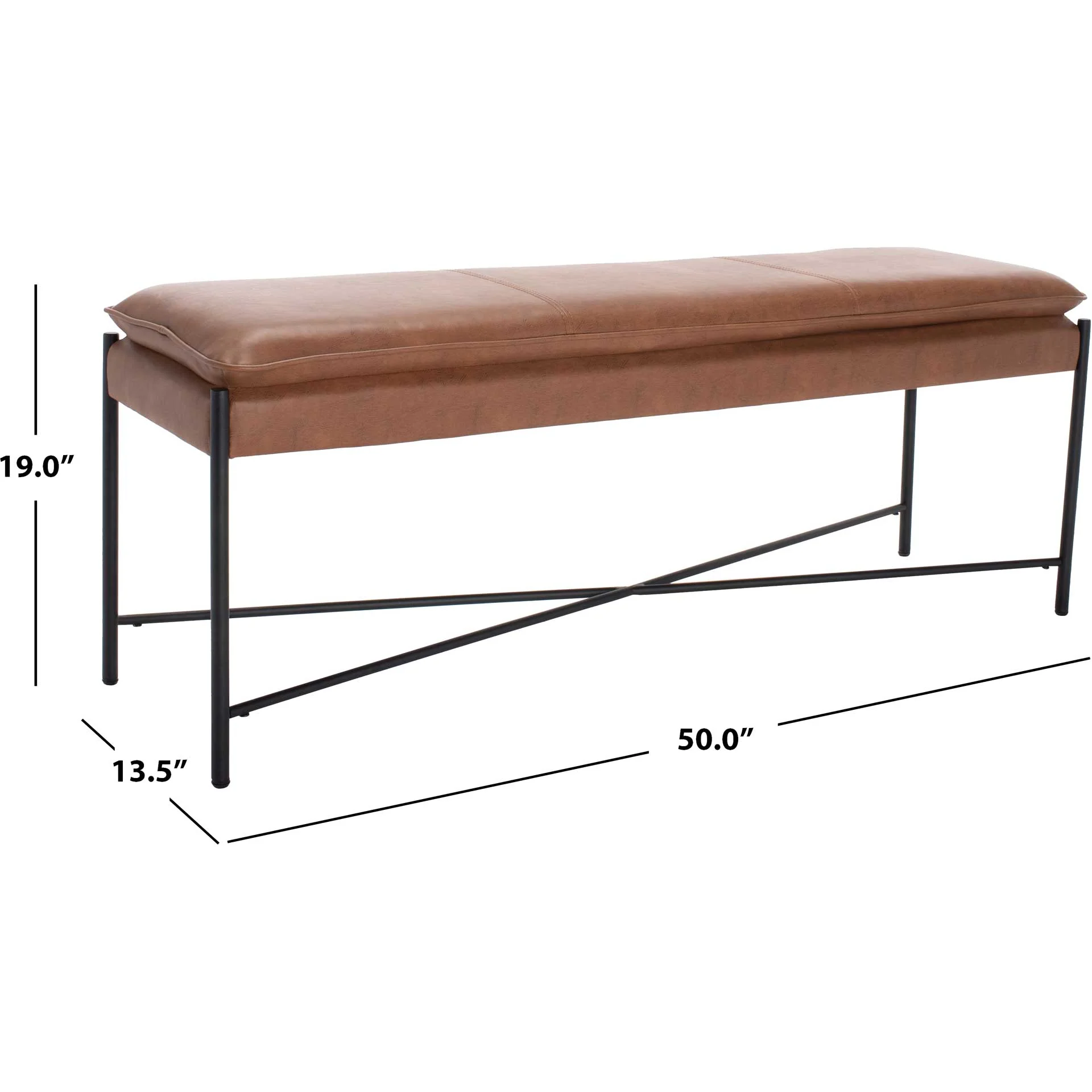 Kamari Cushioned X Bench Brown/Black - Image 7
