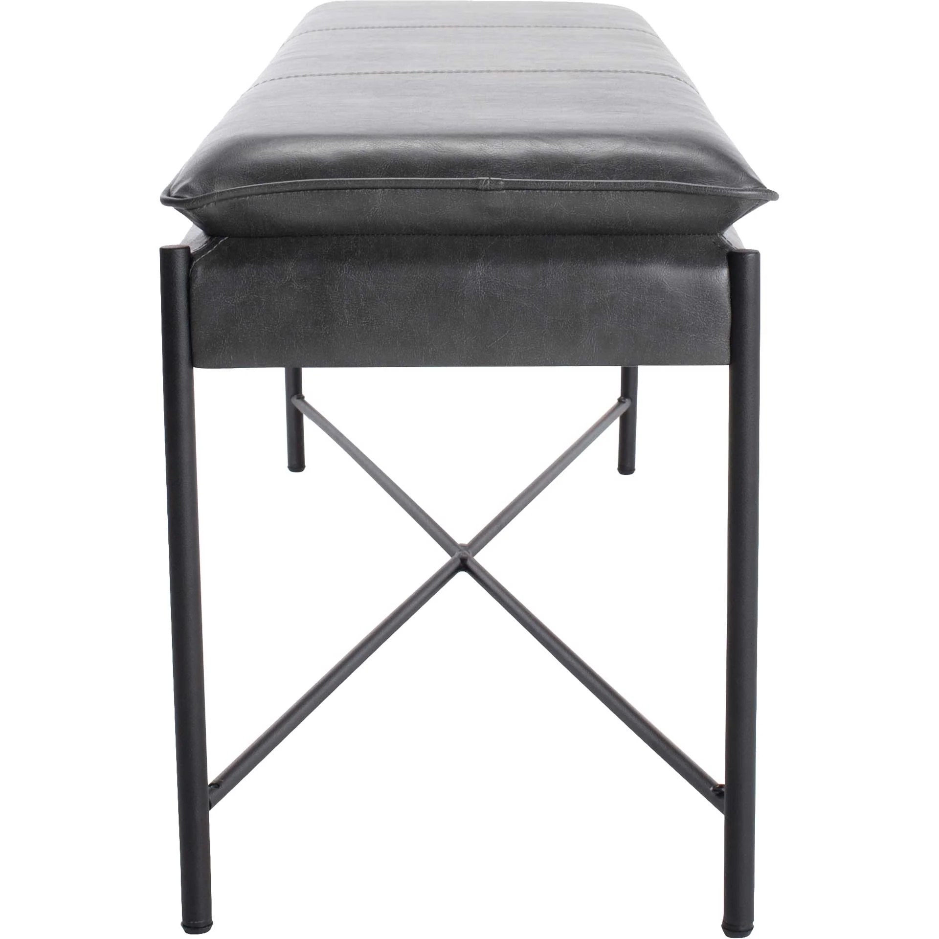 Kamari Cushioned X Bench Gray/Black - Image 3