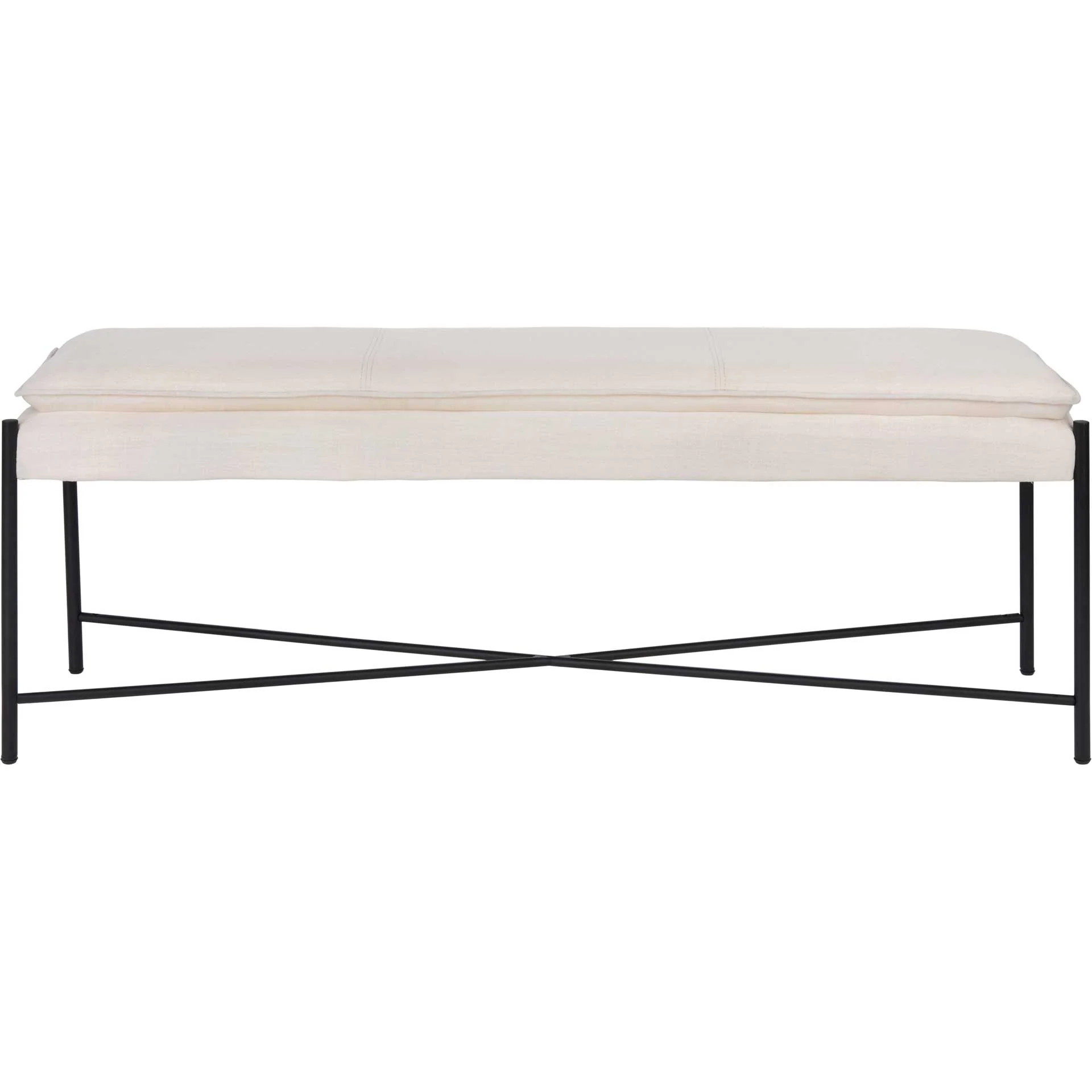 Kamari Cushioned X Bench Light Beige/Black - Image 2