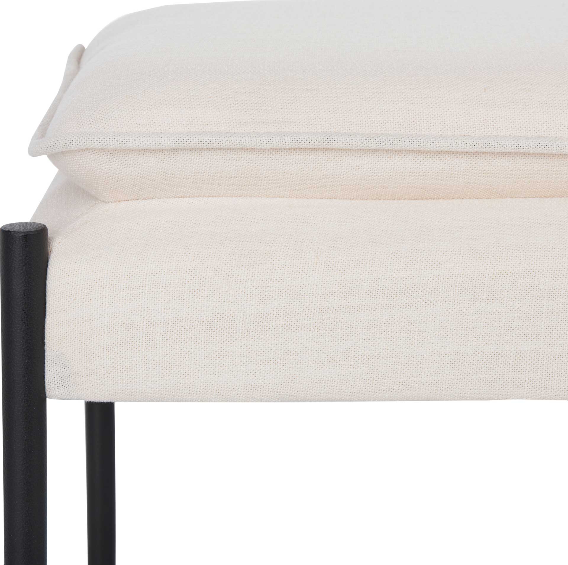 Kamari Cushioned X Bench Light Beige/Black - Image 4