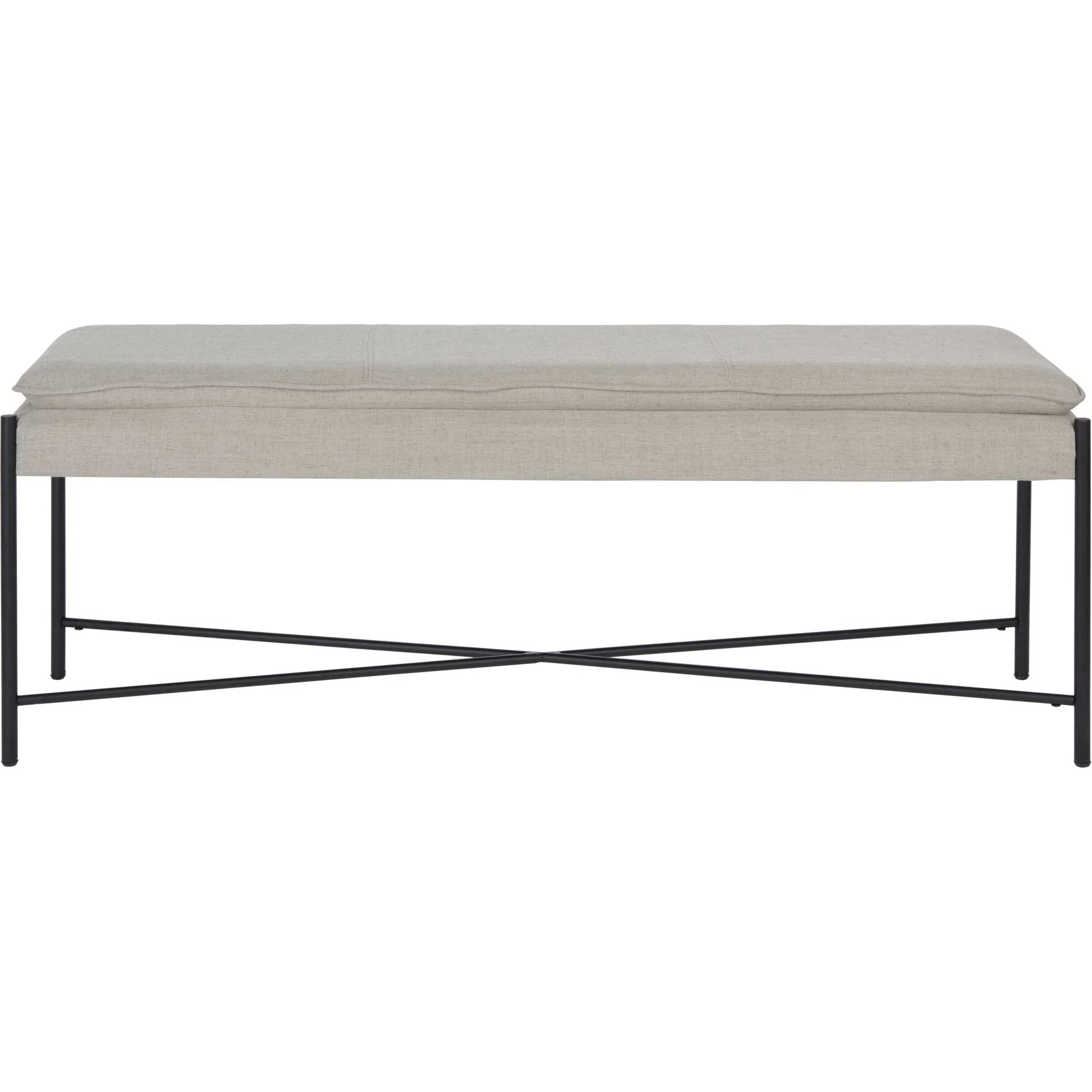 Kamari Cushioned X Bench Light Gray/Black - Image 2