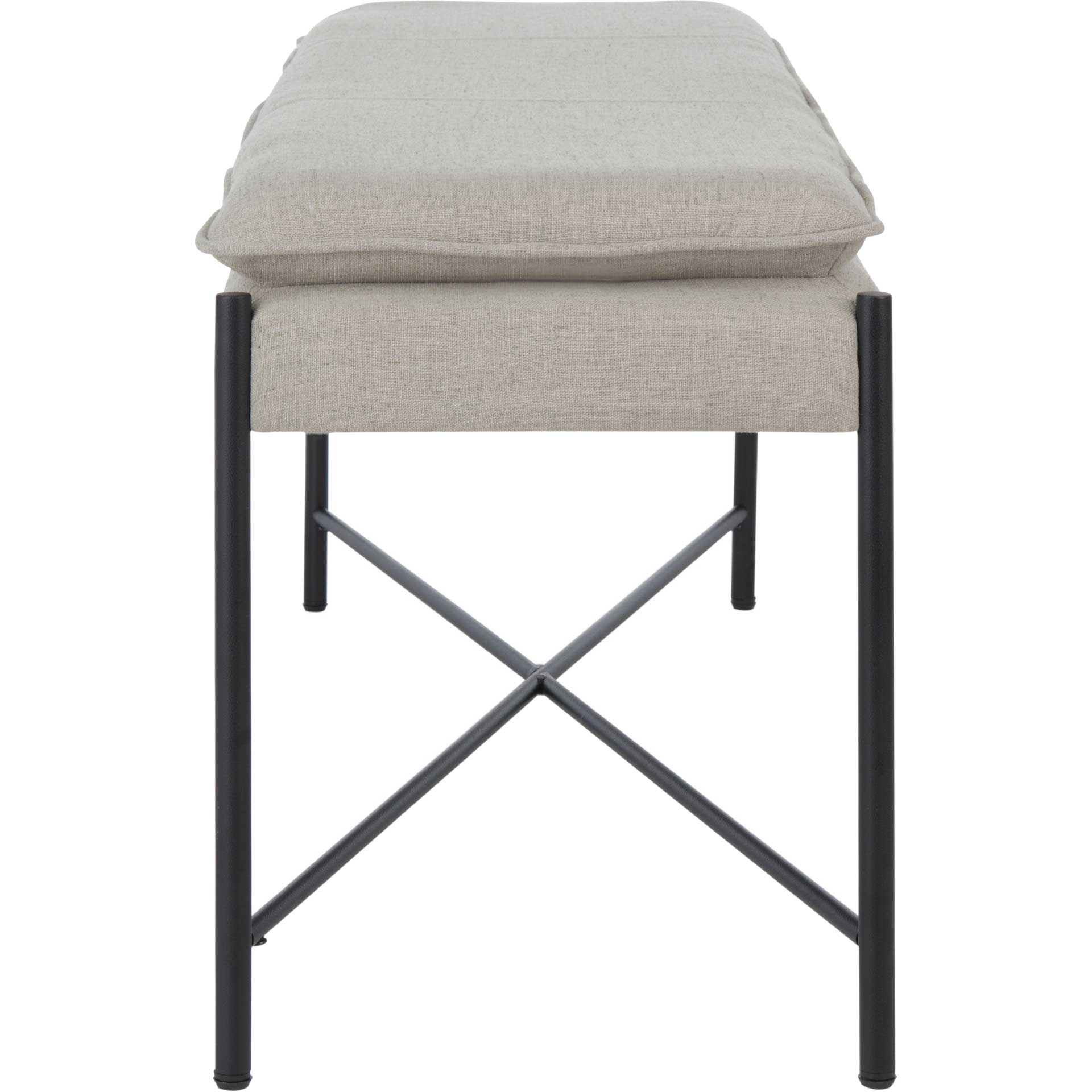 Kamari Cushioned X Bench Light Gray/Black - Image 3