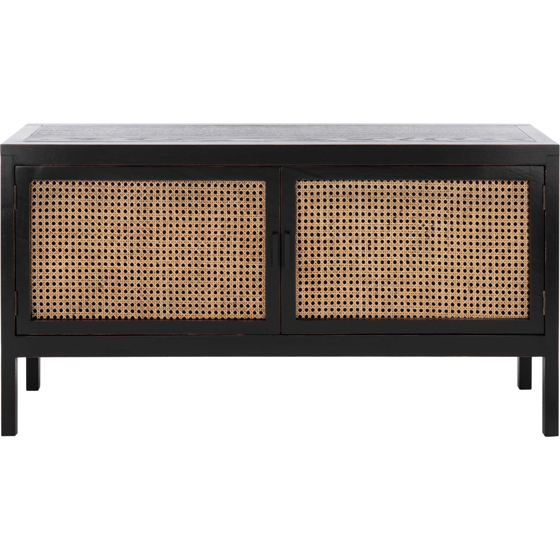 Kamdyn 2 Door Media Stand Black/Light Natural - Image 2