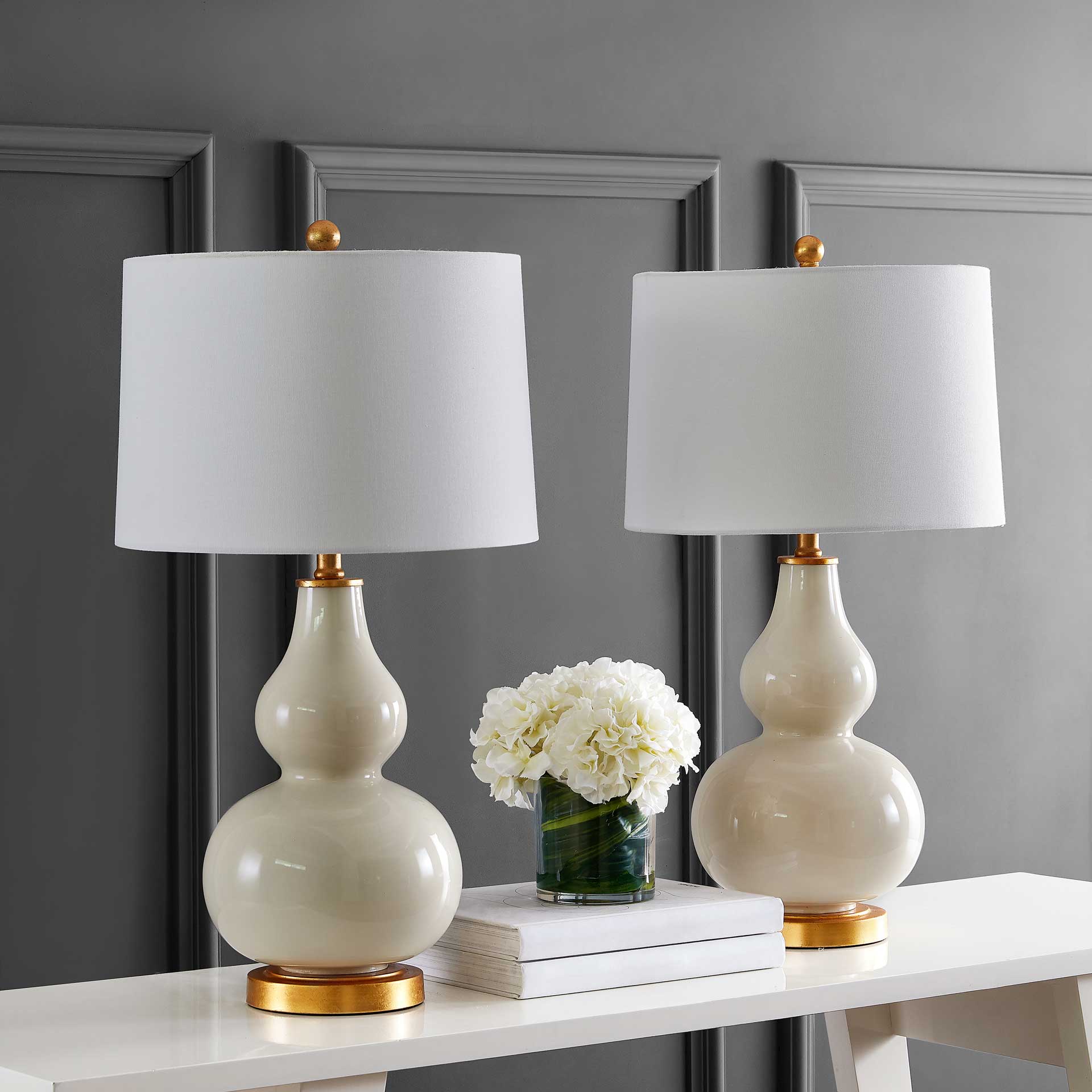 Kamren Table Lamps Cream/Gold (Set of 2) - Image 5