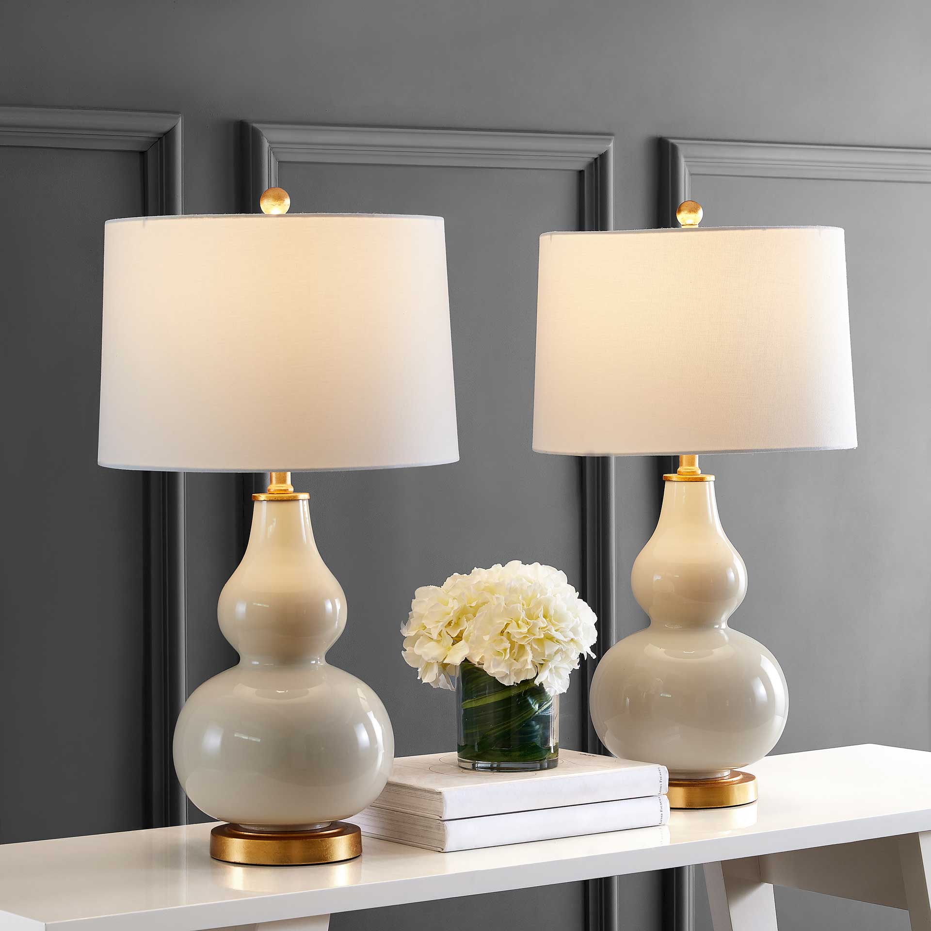 Kamren Table Lamps Cream/Gold (Set of 2) - Image 6
