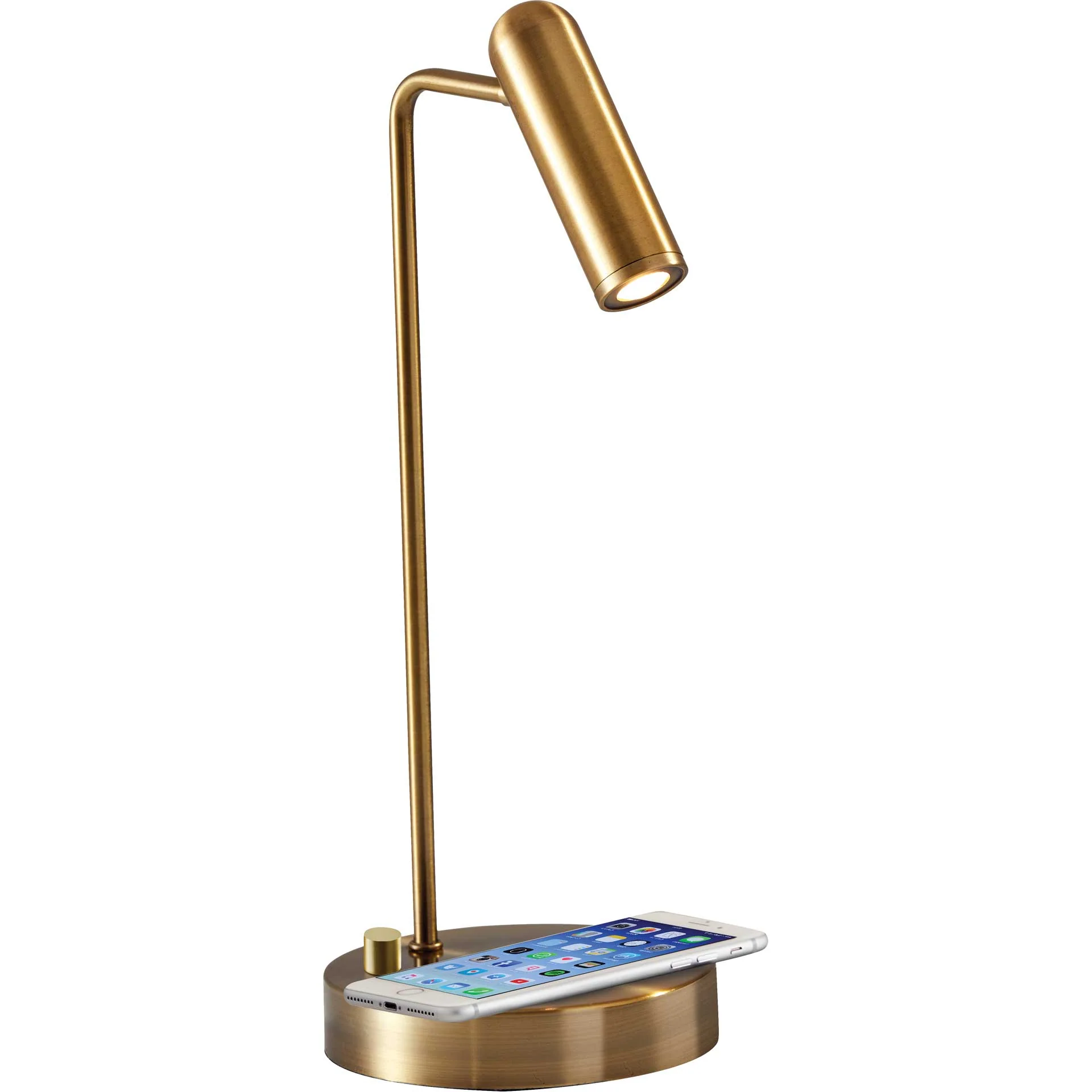 Kane Wireless Charge Desk Lamp Brass - Image 2