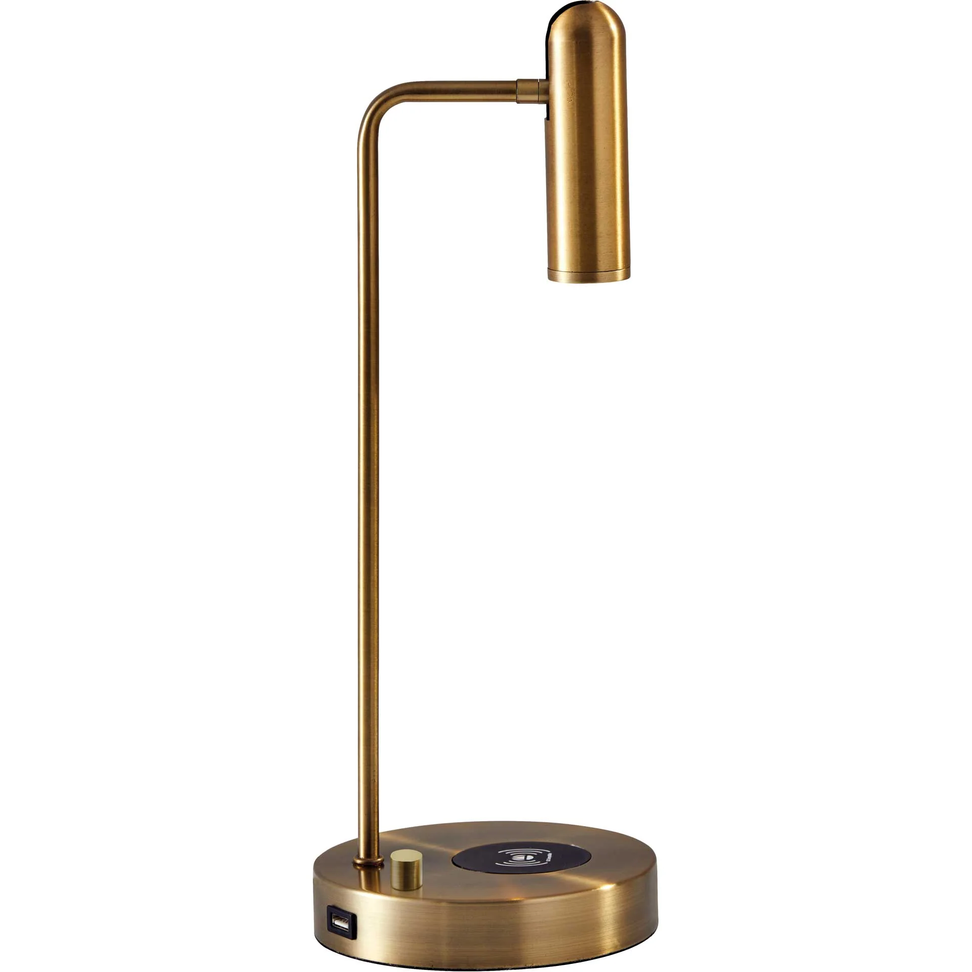 Kane Wireless Charge Desk Lamp Brass - Image 4